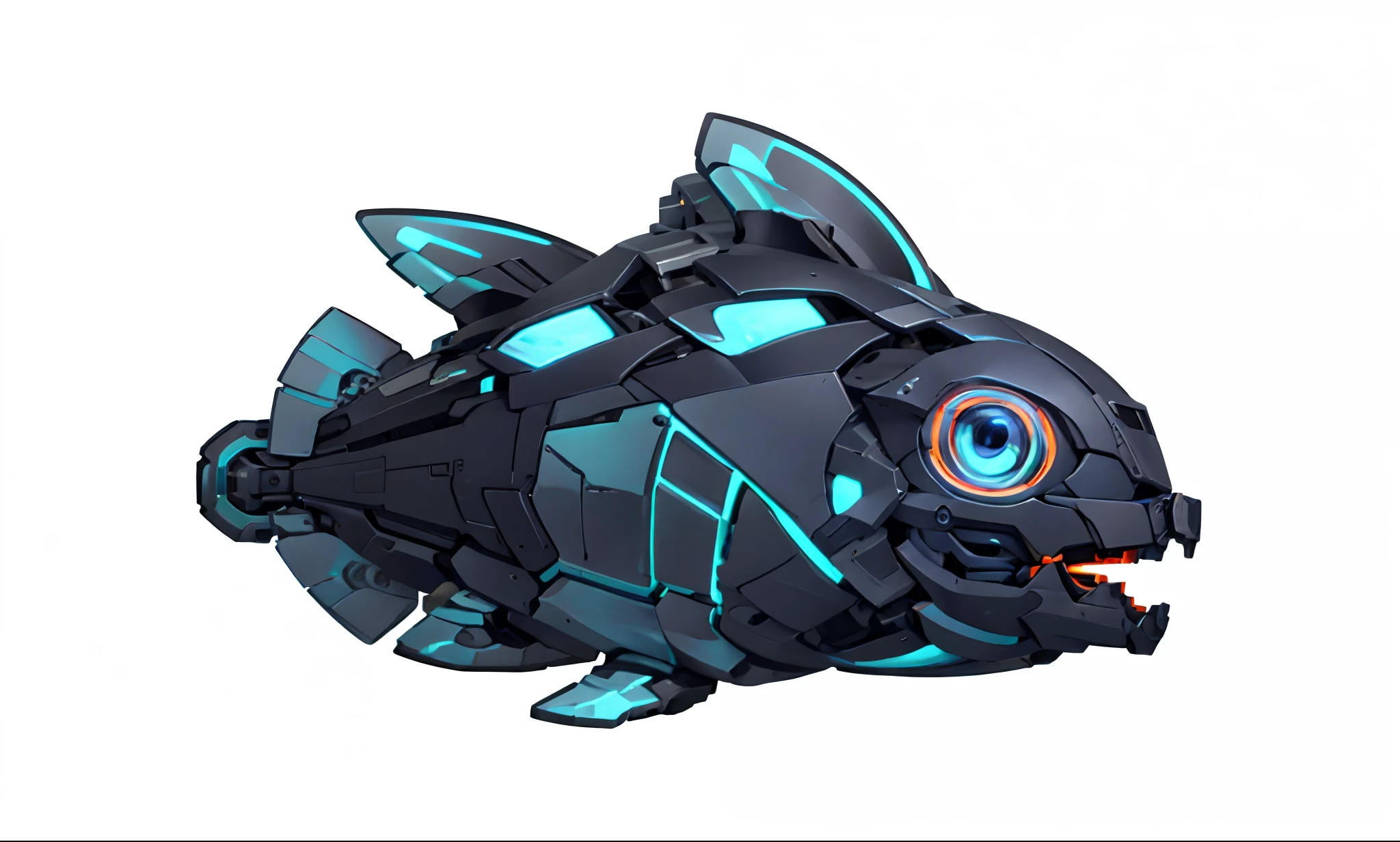 Mechanical fish,mechs,cartoonish style,lineworks,(tmasterpiece), ((best qualtiy), (ultra - detailed), (highly detailed CGillustration), (Lateral face),cinematric light,((1 mechanical whale)),(Machine-made joints:1.2),((Mechanical limb)(Mechanical vertebrae attached to the back)(mechanical cervical attachment to the neck)(Wires and cables are attached to the neck:1.2),(Wires and cables on the head:1.2) scientific fiction,urban backdrop,The is very detailed,rich colourful,More detailed,(Better performance)),laser eyes(Detailed blue),Sci-fi Blu-ray,LED lights,