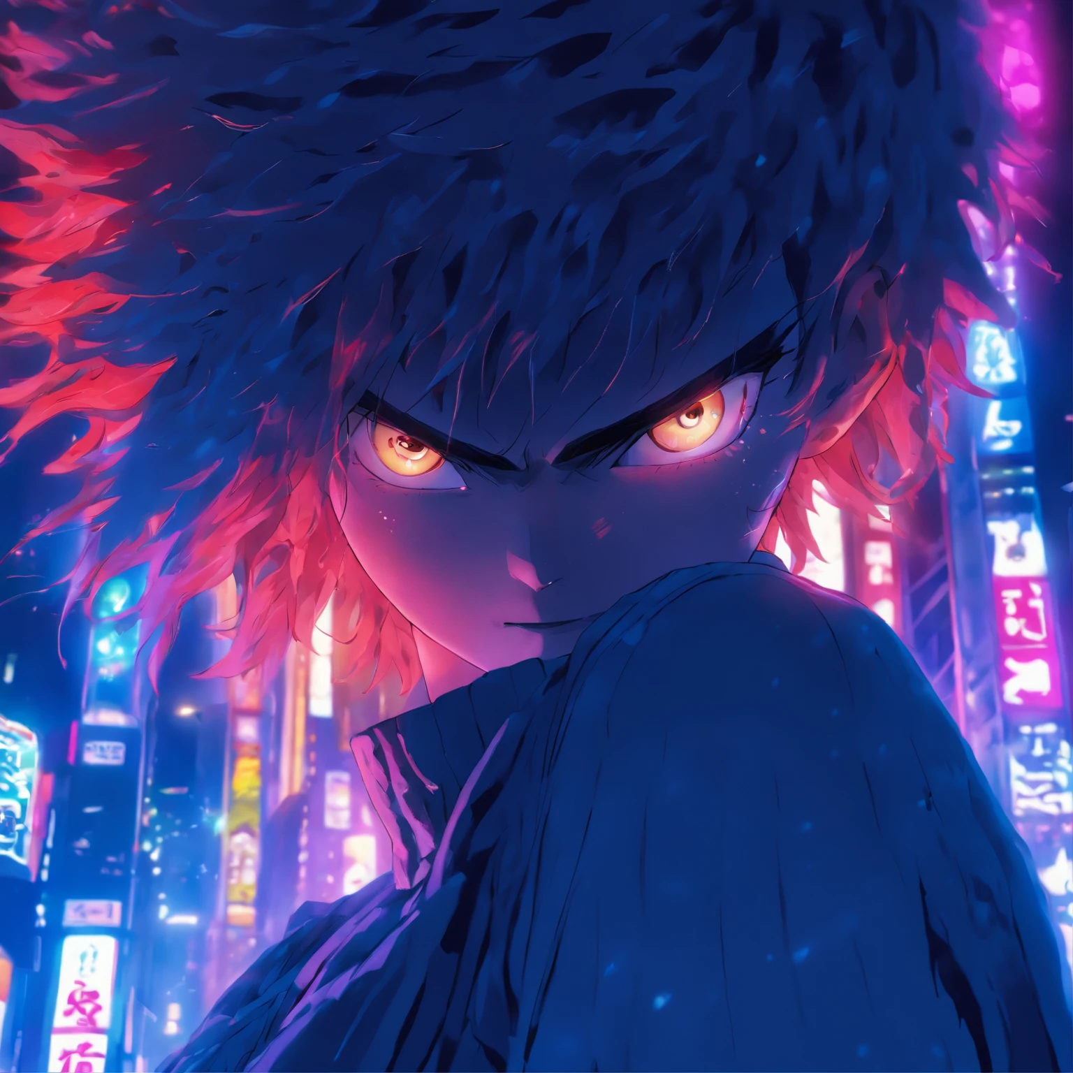Knotweed Yuren,Clear eyes,Big eyes,shout out,manly,Close Up Shot, nighttime scene,date,blindfolds, Smiling, Standing on the Tokyo tower, Night, Modern city lights, More CG City, Top, Cinematic lighting, lensflare, Detailed shading, Detailed Lighting, Best Quality, Contrasty, sharp, masutepiece, Illustration, Best Detail, Best lens flare quality, nigh sky, Fog in distant cities, Volumetric cloud sky, Detailed facial structure, itadori yuji, Jujutsu Kaisen, best quality, ultra hd, highly detailed,photorealistic, lip gloss, painting, realistic, best quality, ultra high resolution, depth, pastel color, detailed shading, focus on face, face only, looking at viewer, hair accessory, well detailed eyes, Dress