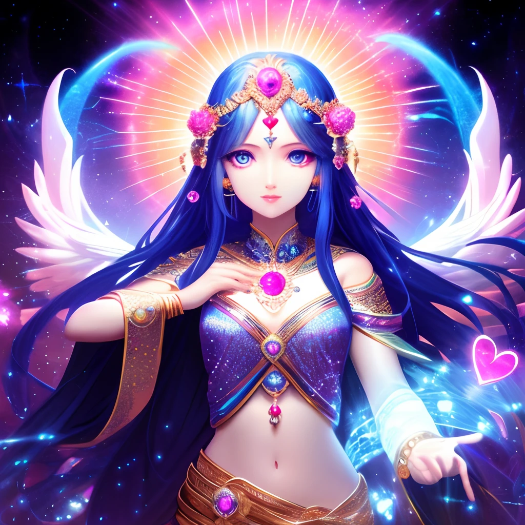 Goddess of Love　Bright and clear eyes,spiritual、Very bright colors, light Particle, In bright light, Musif, Wallpaper Art, UHD Wallpapers　Images within 1 megameter