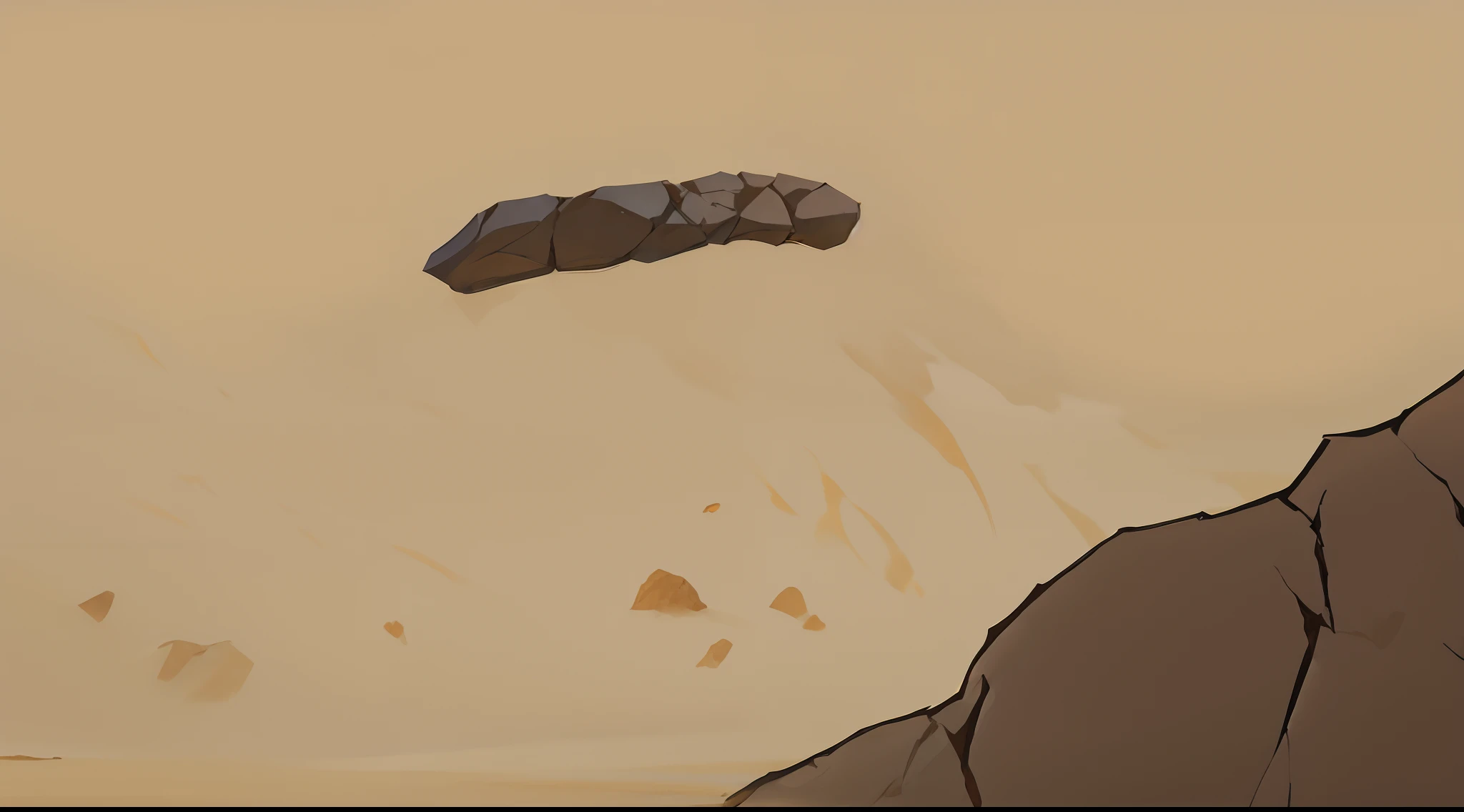 there is a drawing of a man with a beard and a hat, dusty rock in background, brown canyon background, hair died to a hazelnut brown, smooth cave rock, mountain in the background, some mountains in the background, inspired by Nyuju Stumpy Brown, random background scene, intimidating floating sand, dirt and grawel in air, cave background