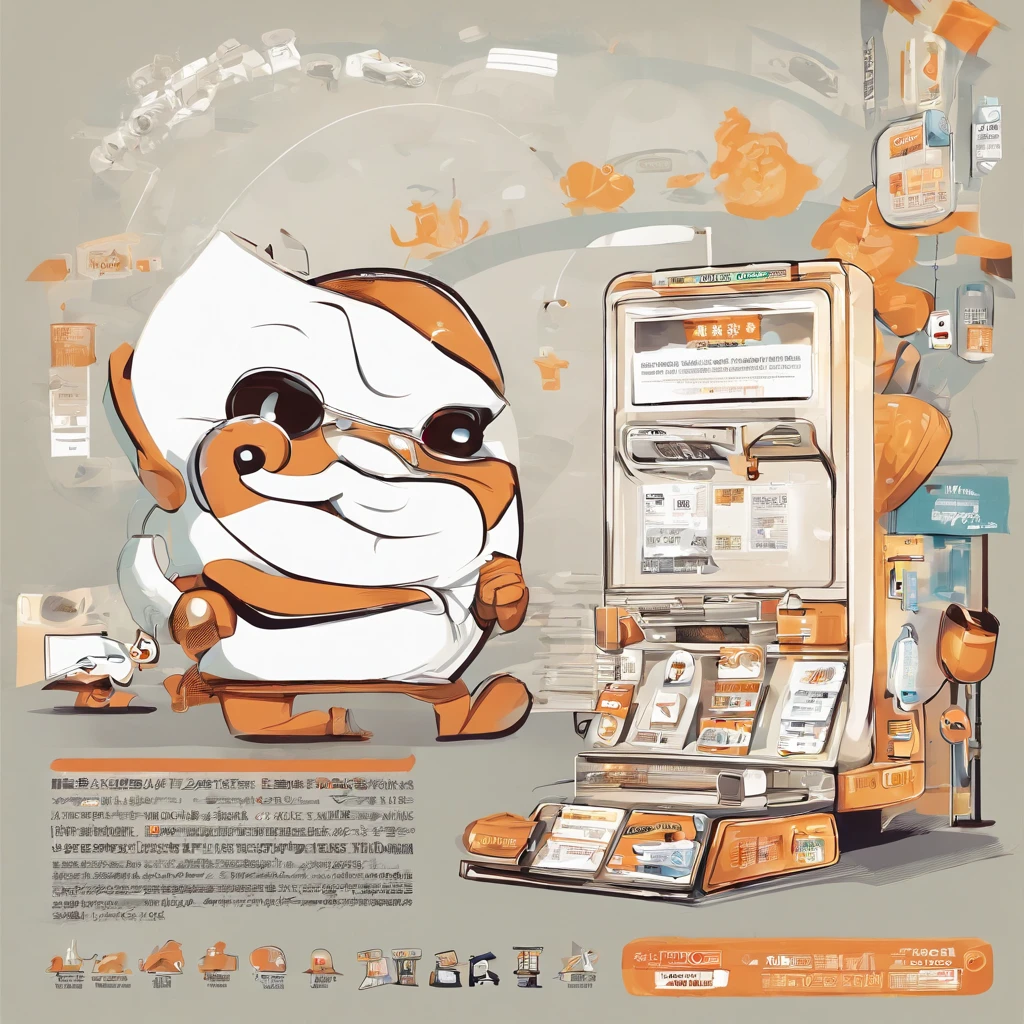 Promotion poster,A white background, cute cartoon characters, one character holding a POS machine, dialogue bubble with the text "Fast development,The exhibition industry is one step ahead".