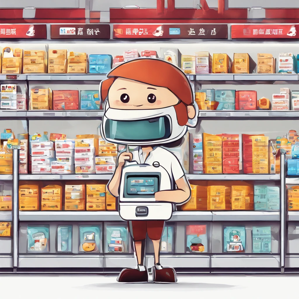 Promotion poster,A white background, cute cartoon characters, one character holding a mini POS machine,Matching payment industry tagline.
