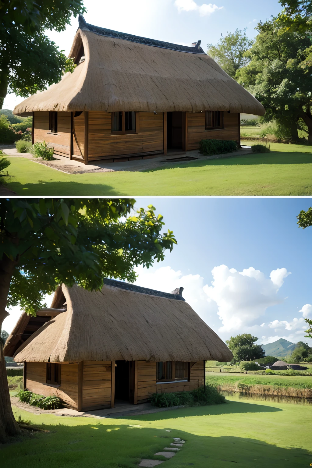 Peasant house,thatched hut