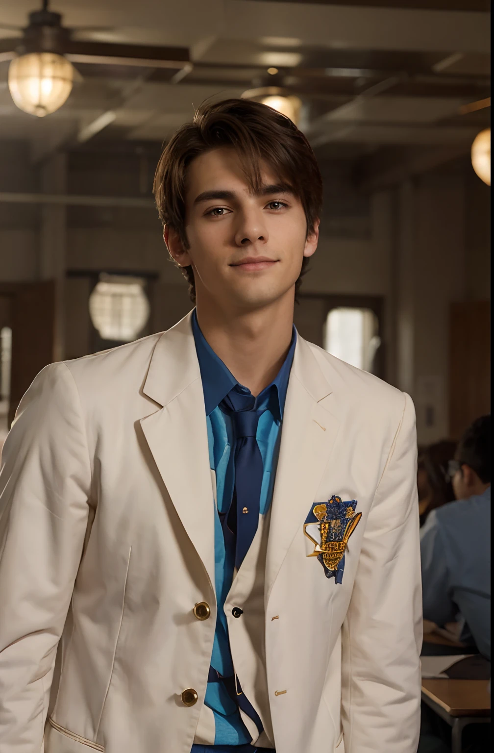 Best quality, high quality, handsome boy, hd, hot college professor, school background