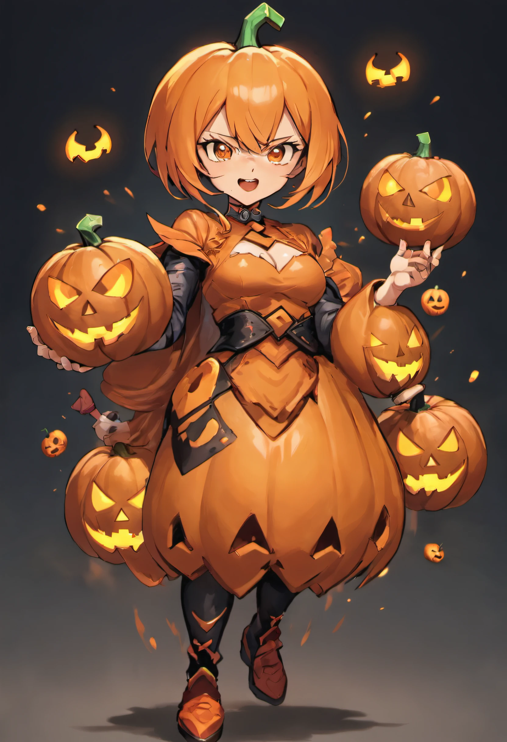 Masterpiece、top-quality、A hyper-realistic、Jack-o'-lantern