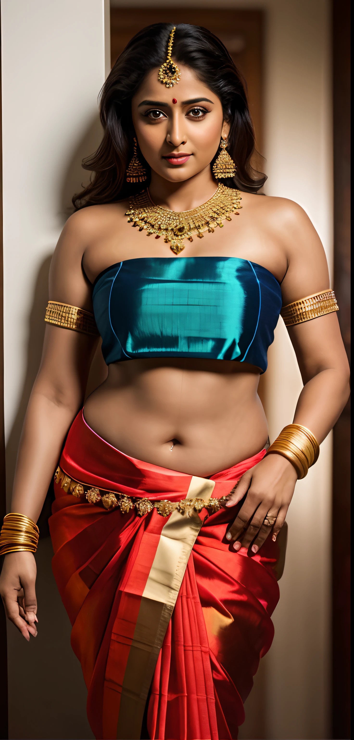 Foto RAW, photorealistic, photography, full body shot, master shot, Saree model, model Photography, Indian saree shoot, Indian traditional wear advertising photography, traditional wear brand shoot, face of Indian actress Anushka shetty, masterpiece, realistic, realism, photorealism, high contrast, photorealistic Artstation 8k HD digital art trend of high definition and detailed realistic skin texture, ultra detail, realistic skin texture, armature, best quality, ultra high definition, (photorealistic:1.4),, high resolution, detail, raw photo, Re sharp, by Lee Jefferies Nikon D850 Film Stock Photo 4 Kodak Portra 400 Camera F1.6 Lens Rich Color Ultra Real Realistic Realistic Textures Dramatic Lighting Unreal Engine Trending at Art Station Cinestill 800,(pele altamente detalhada: 1.2), 8k UHD, DSLR, soft-lighting, alta qualidade, grain of film, Fujifilm XT3