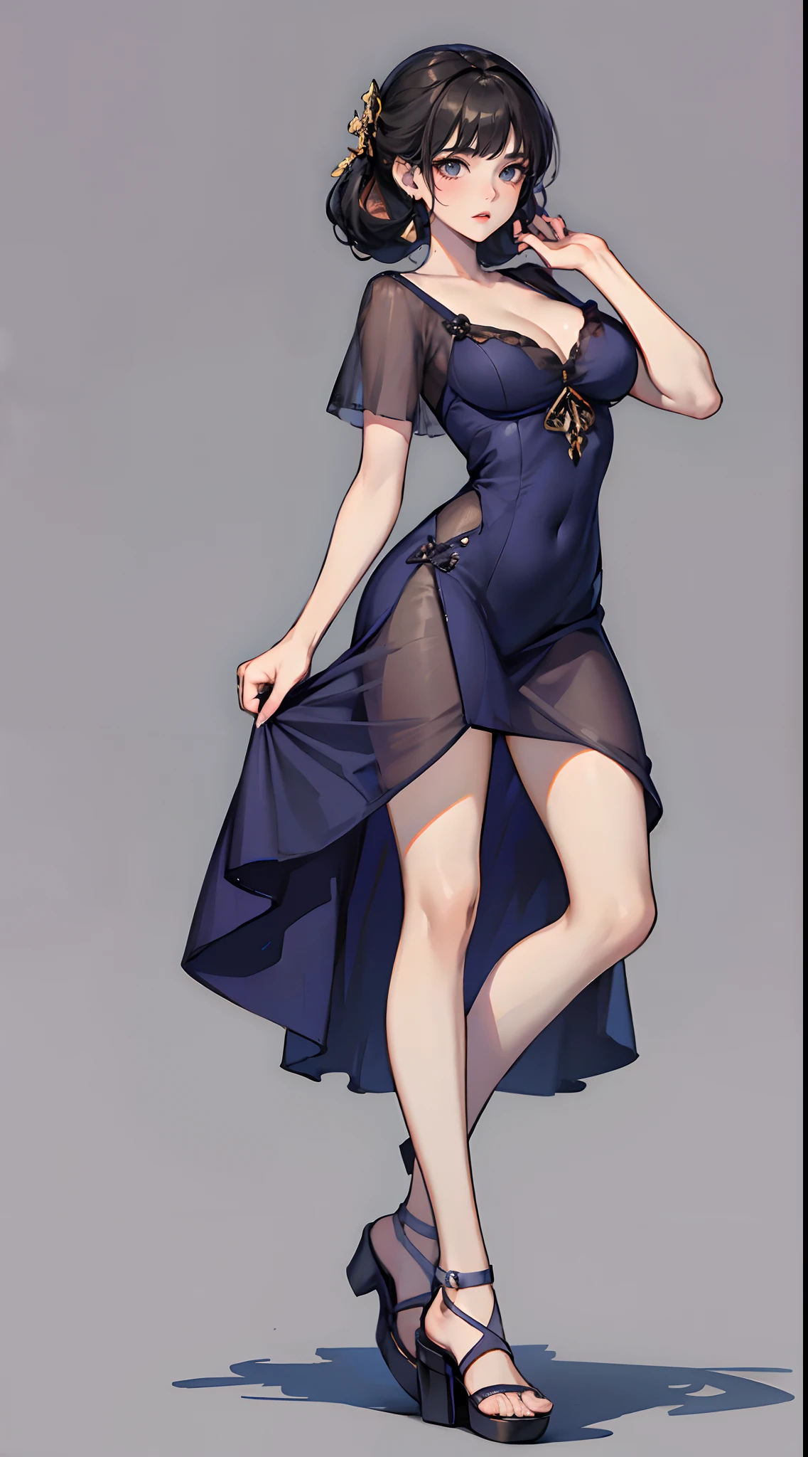 nsfw,High resolution, adult woman , good lighting, despicable, , (No nudity), (((China dress))), (()), ((())), (garter belt), abdomen only, (), , cute face, I'Iは恥ずかしくて赤面します, humiliating, ((look back)), ((See-through))()(T-back)(A large amount of material is attached to the body,)