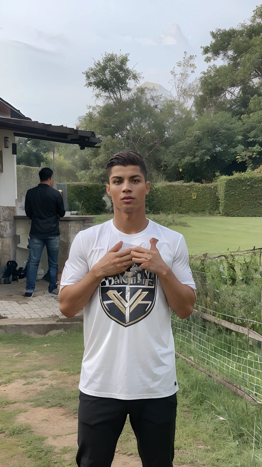 White Shirt cr7 realistic face
