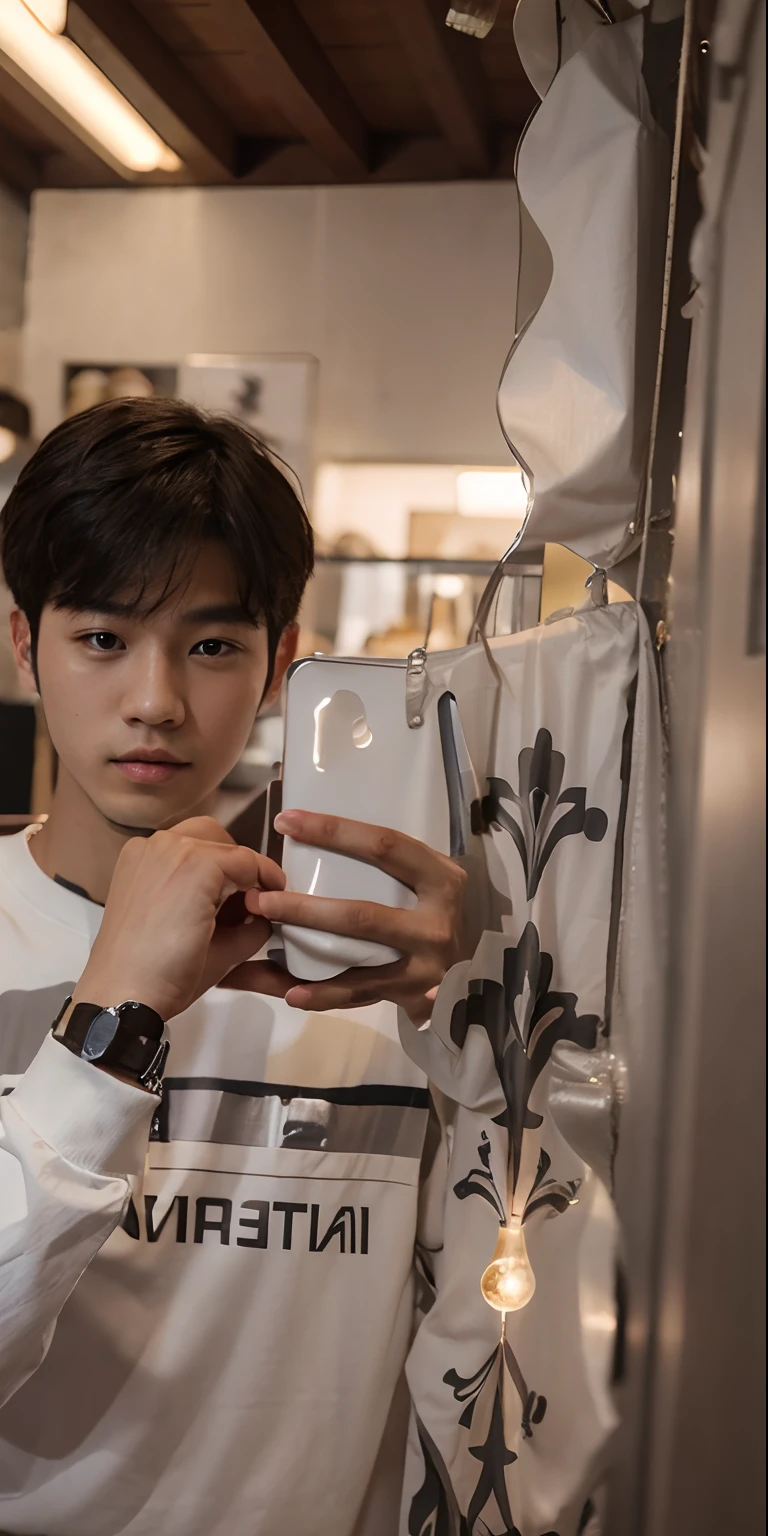 Handsome Korean boy, fantastic background, hd quality, cute face