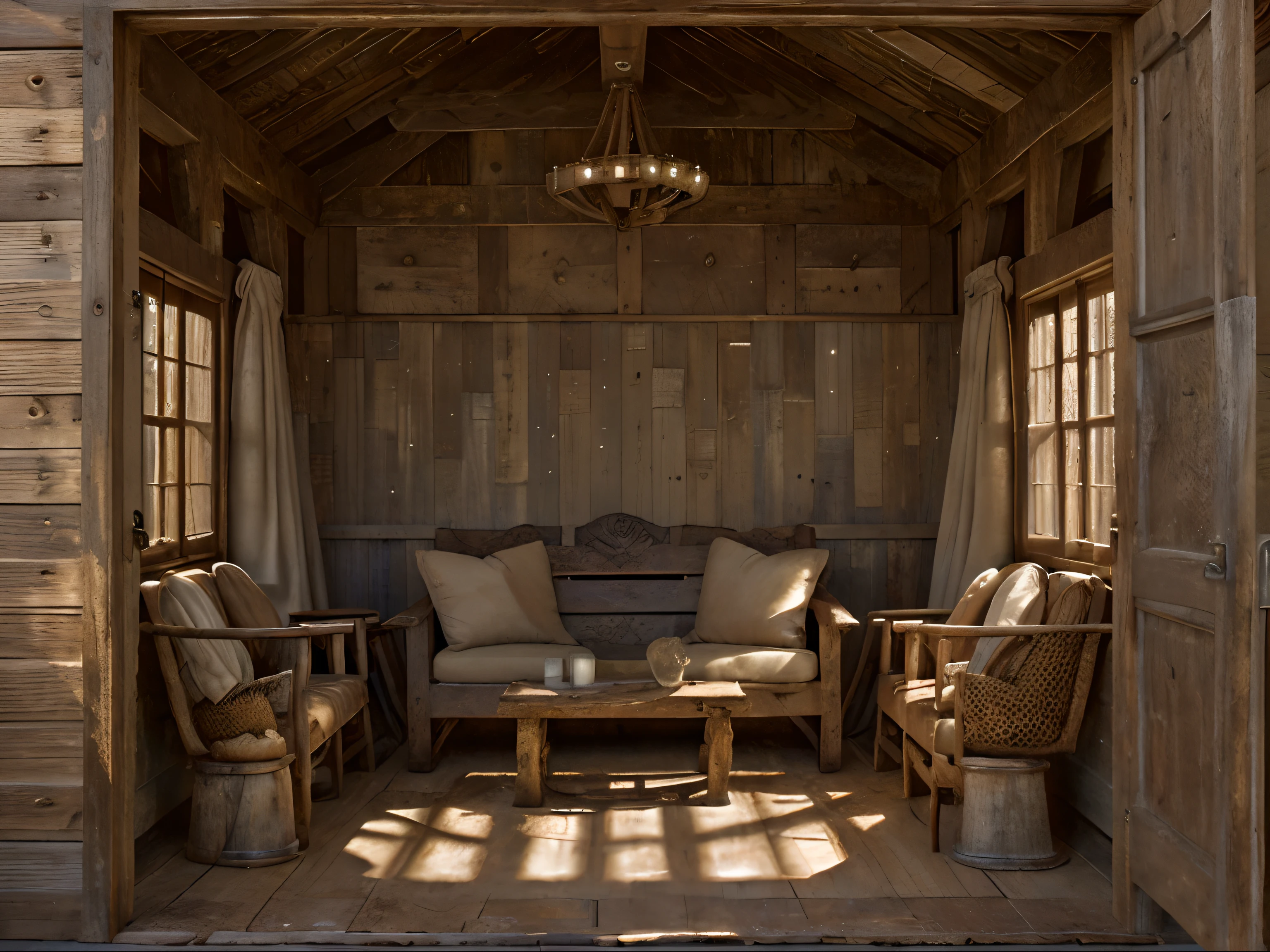 Rustic Wood Textures, capturing the essence of weathered natural beauty, transport viewers to an enchanting realm where time has gracefully aged the wooden surfaces. In this stunning photograph, the intricate patterns and grains of the aged wood come to life, telling stories of history and resilience. The rich earthy tones are delicately highlighted by soft sunlight, infusing the image with a warm and inviting aura. Every detail, from the rough and worn textures to the subtle variations in color, is impeccably captured, inviting viewers to appreciate the intricate wonders of the natural world. This extraordinary image embodies a captivating blend of nostalgia and timelessness, evoking a sense of serenity and appreciation for the simple yet extraordinary beauty found in nature's creations.