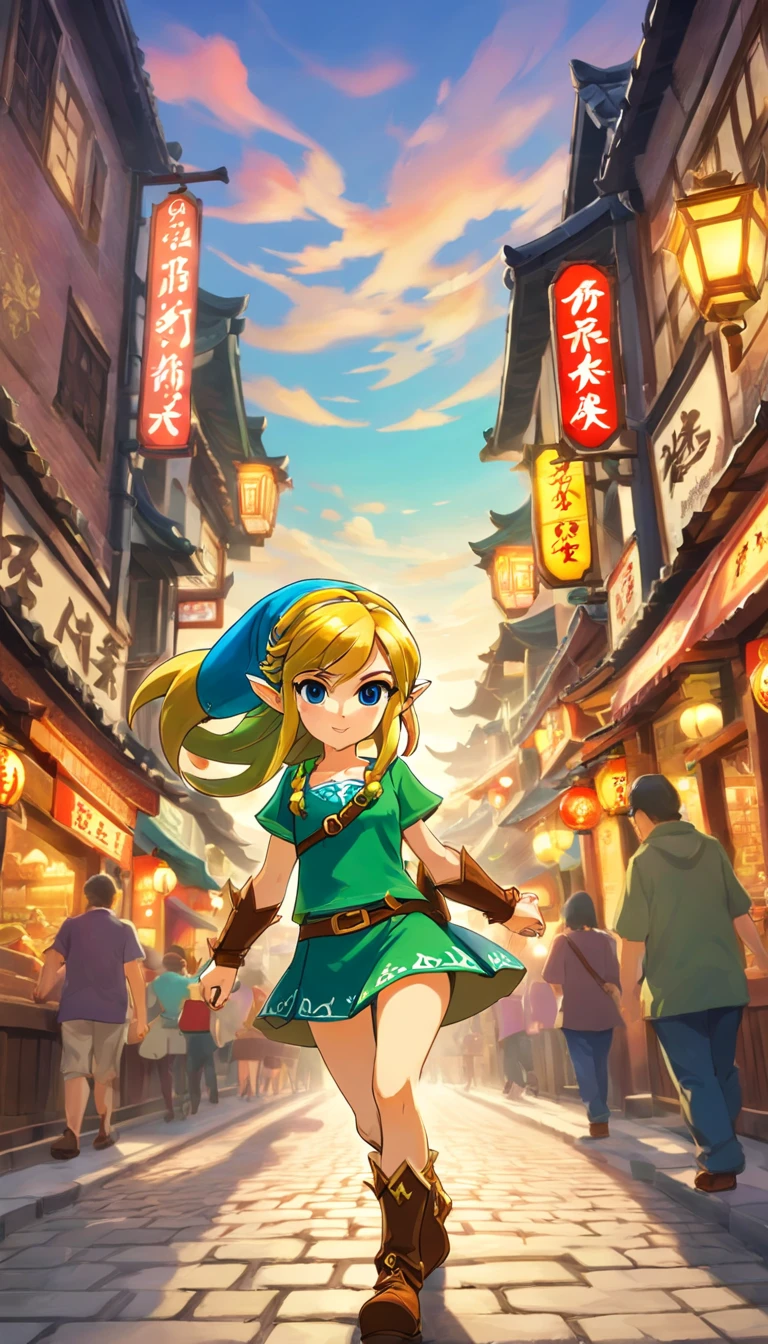 Shanghai retro style,wide angles,In bustling Shanghai,There is a young girl who loves to dye her hair,She has long black and shiny hair,Walk through the streets,It attracted many admiring eyes。