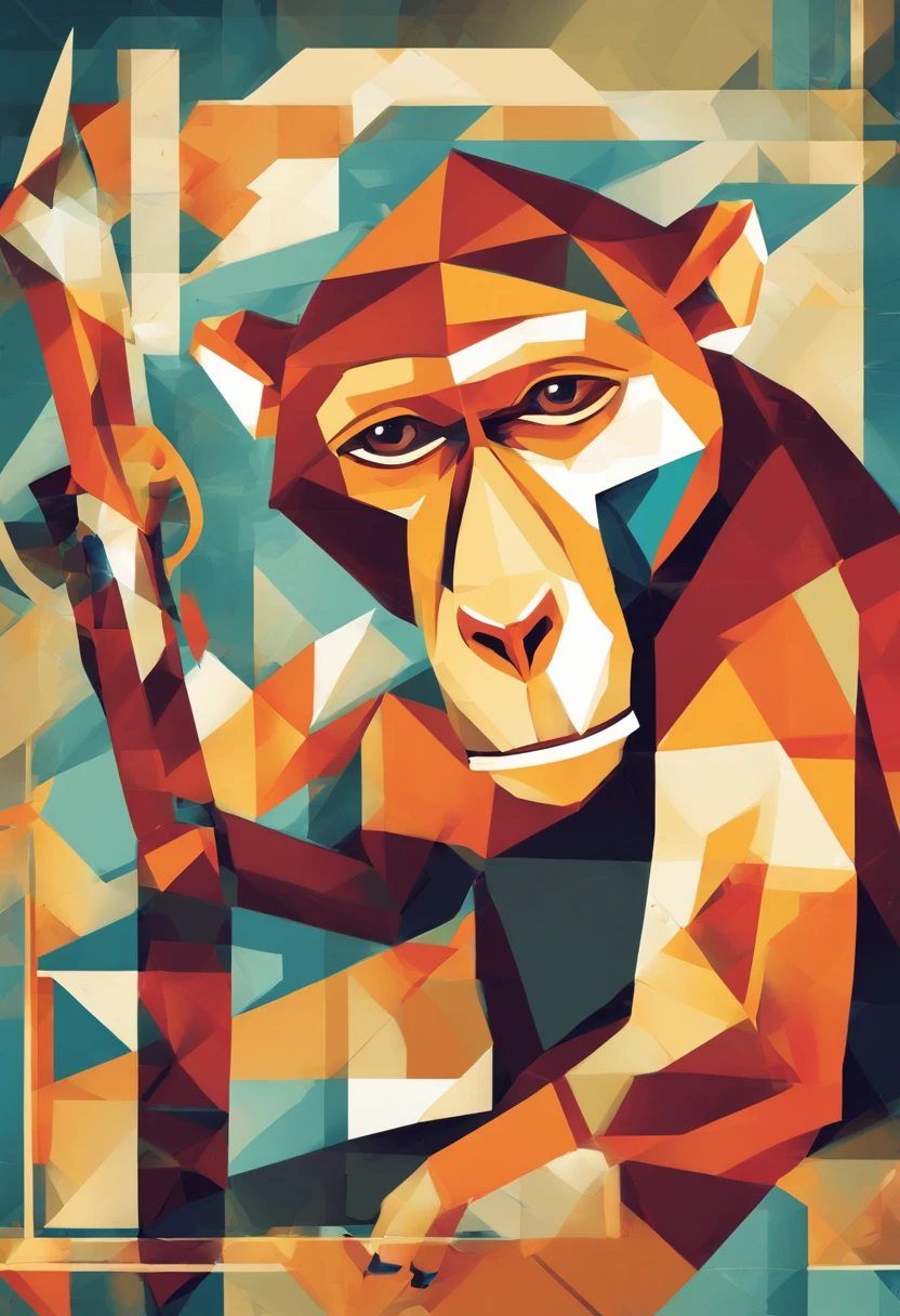 Proboscis Monkey, cubism, pablo picasso