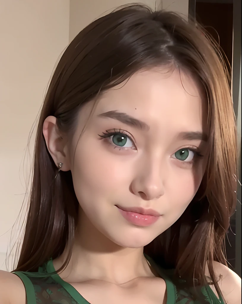 ((olivia casta)), a close up of a woman in a green top posing for a picture, anna nikonova aka newmilky, sexy girl with green eyes, sexy girl, portrait sophie mudd, good young girl, attractive girl, cute young woman, gorgeous young model, 18 years old, young and cute girl, sexy look at the camera, a cute young woman