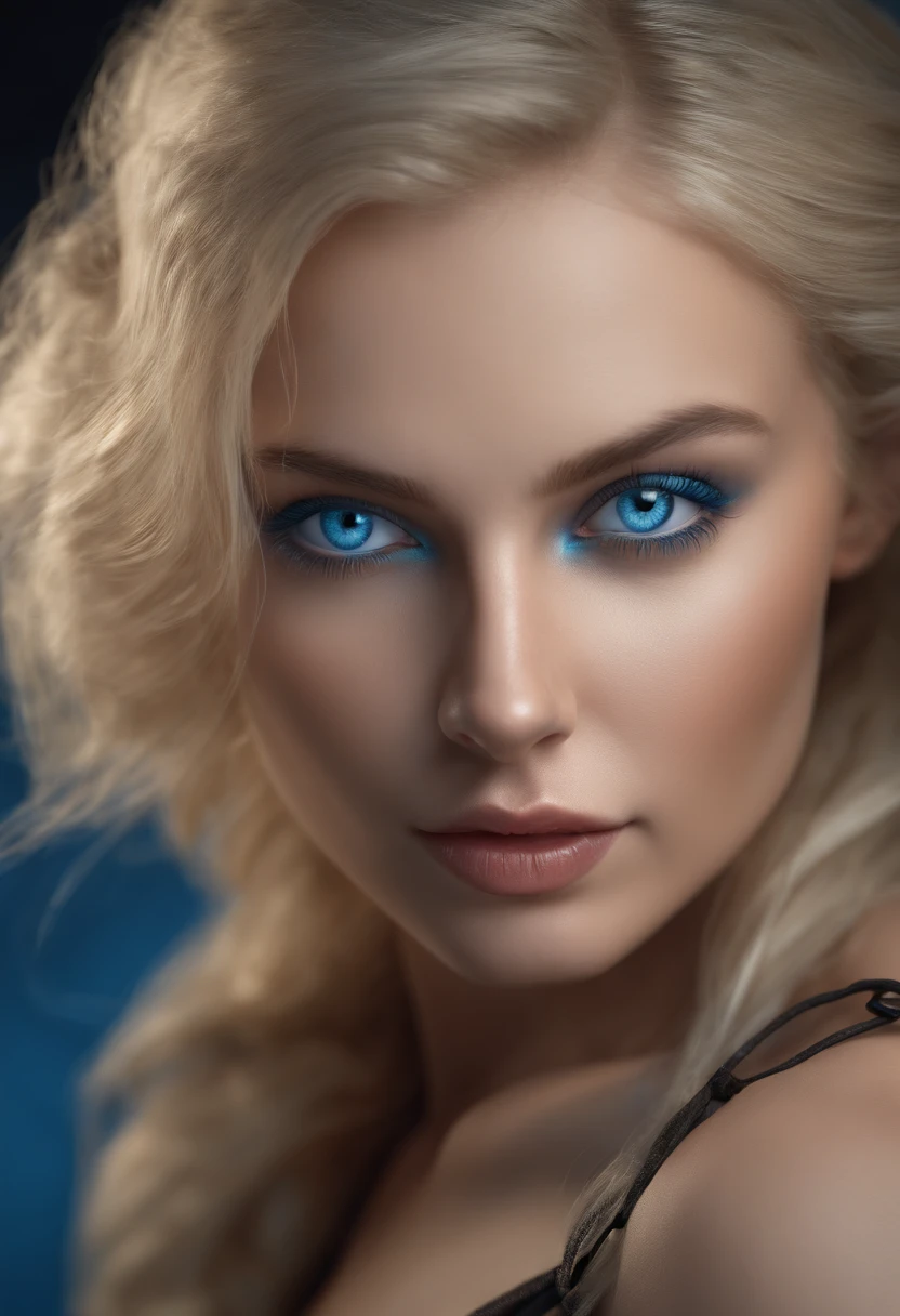 3d rendering of white blonde girl with blue eyes in a barefoot bondage