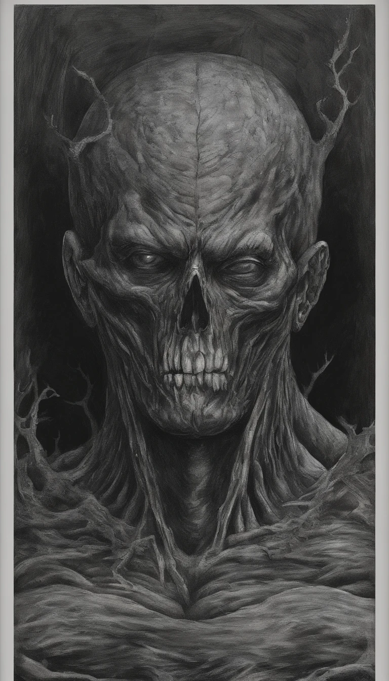um monstro de pedra, Boca gigantesca, pernas longas musculares, corpo da esfera, no arms, (no arms), textura da pedra, detailed facial features, dentes afiados, olhar intenso, eerie lighting, Cores escuras e mal-humoradas, High resolution art, Estilo fotorrealista
