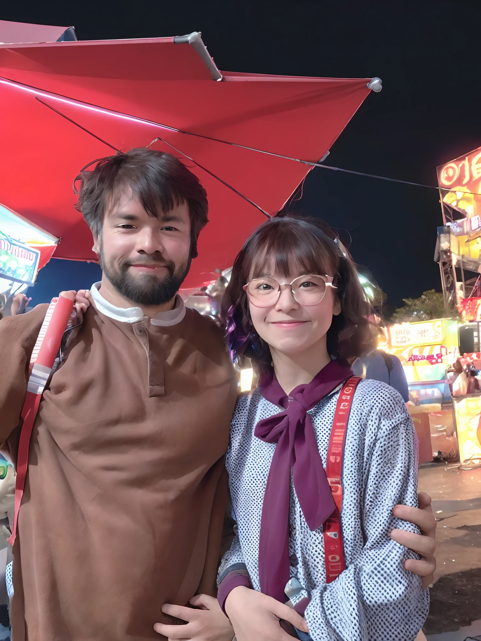 they are standing in front of a carnival sign and a man is holding a camera, taken with sony alpha 9, taken with the best dlsr camera, shot on nikon z9, profile pic, candid picture, photo taken in 2 0 2 0, very very low quality picture, year 2 5 0 0, in the background, music festival, in background
