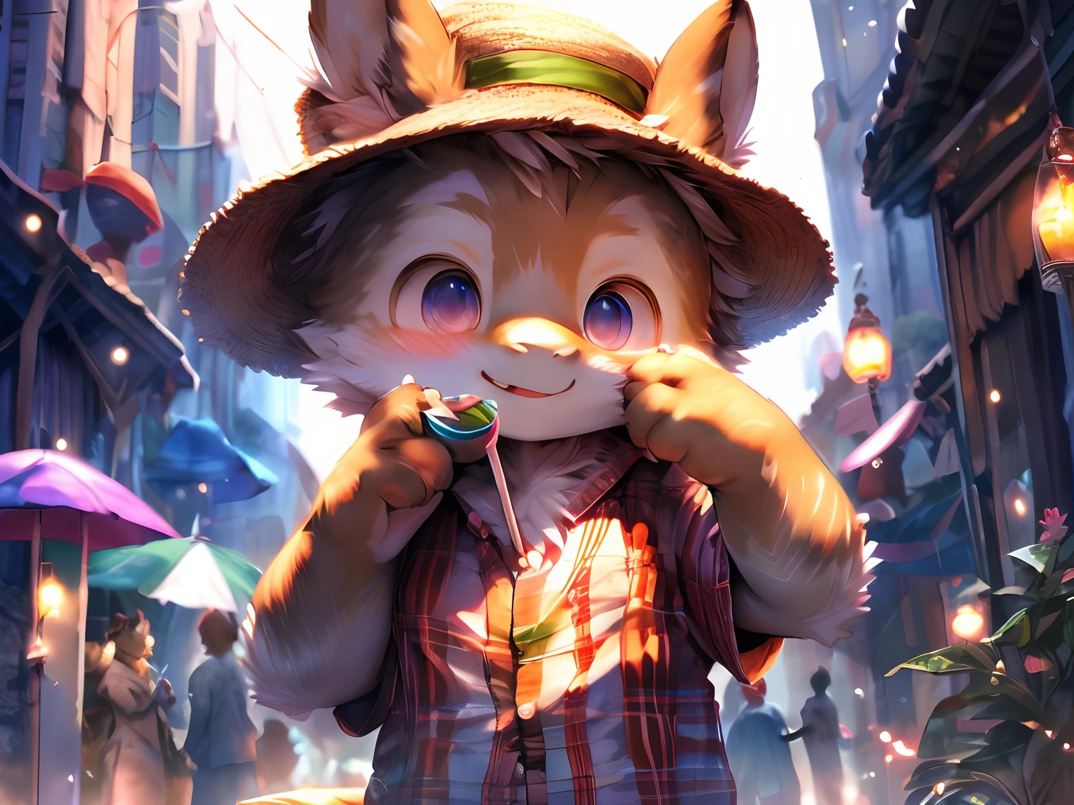 Solo,(komono:0.8),(Shota,child,cub,Young,tchibi,bishounen,Petite,short stack,Adorable:1.1),(Anime face,Kawaii expression,cute fang),(Handsome:1).
break
Brunette male pupils, A ((((Dragons)))) Has ((Dragon horn)), Short-sleeved shorts, wearing long cloaks, a straw fedora hat，There are two streamers on it，Countless wind chimes, The green flute sits on the back of a large bird made of water, Behind him were more birds.
Break
(Cinematic lighting), ((Detailed background)), ((Looking down)), (((three fourths view))), (((flustered))), (bedroom eyes),(rough breath),(Happy mouth),(Seductive),(Lust),(half body shadow),Pink paw pads,clawed paws,4 fingers,3 toes,Delicate muscle lines,(detailed bulge:0.5),(erection under clothes:0.5),(flaccid:0.5),(Not retracted_Wrapping:0.5),(Animal_:0.5),(_Tip:0.5),(Leaking_how to:0.5).
break
Ultra-detailed,(NSFW:1.2),Colored digital line art,Photorealistic,(Flat color:1.2),thick outline,(limited palette:1.1),Game CG,(。.3D:1.2),(Photorealistic:1.2),(Masterpiece,Best quality,Great,Highly detailed CG unity 8k wallpaper,Super fine illustration:1.2),Extremely detailed,voluminetric lighting,Best shadows,(Depth of field,Particles of Light,Cinematic lighting:1.1),wind lift,speed-line,offcial art.
Break
(author：Lin Dong:1.25),(by Blotch:1.25),(author：Mamado:1.1),(author：Xia Huaiting:1.1),(By Telson:1.1),(author：Taran Fidler:1.1),(author：Kilver:1),(author：Oxford 2199:1),(By Syuro:1.2),(author：S1M:1.2).
break
Bright colors,shaded,countershading,High contrast,Photography \(artwork of a\),(Realistic:1.2),(hi，It's nothing,absurd res:1.2),Perfect anatomy,Anatomically correct,Detailed,Detailed face,Detailed eyes,(Realistic fur,Detailed fur:1.25),Detailed background,amazing background.
