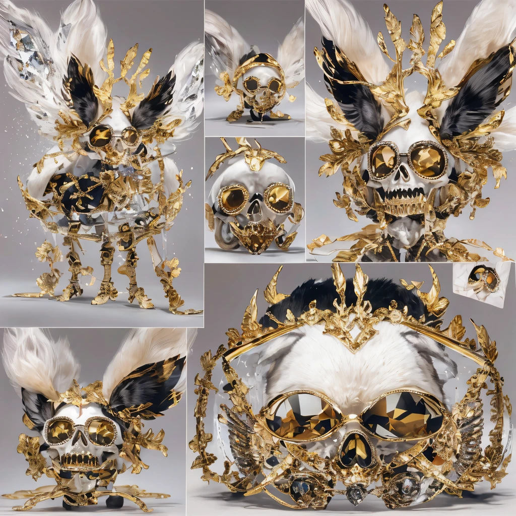National style crystal skeleton circle,Flying nine-tailed fat skull flame ethereal toad star,Golden-black damask white rabbit fur bra,Fuchsia pink diamonds, Tulle burgundy diamond shin guard,Red crystal skeleton explosion 1:900 miniatures,Front view,Pure transparency,Wear boxing gloves,Ice is permeable to gas,Film light and shadow,Panorama ultra-wide angle,extremely happy,The texture of the real person is delicate,Strong visual impact,Hyper-detailing,Dream crystal skeleton,Refined face,prettyeyes,high saturated,Wear reflective sunglasses with a thick gold thread,crystal-clear,Good sense of perspective,Light and shadow effects,16K smooth,The surface is not well lit,Fluttering black hair crystal skeleton,((Crystal skeleton))