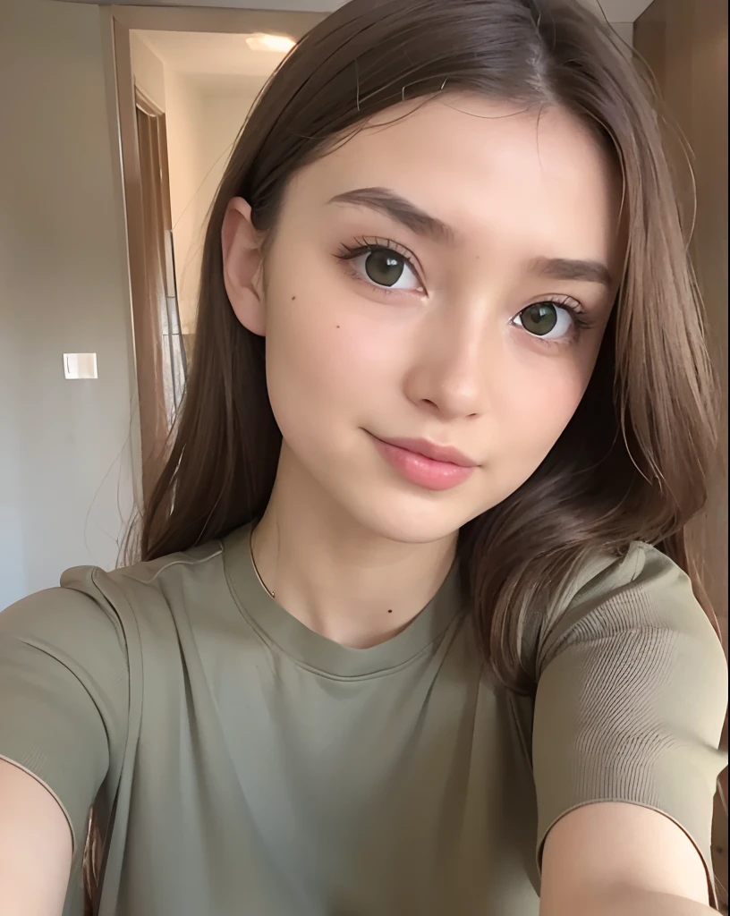 ((olivia casta)), a close up of a woman in a green top posing for a picture, anna nikonova aka newmilky, girl with green eyes, girl, portrait sophie mudd, good young girl, attractive girl, cute young woman, gorgeous young model, 18 years old, young and cute girl, look at the camera, a cute young woman