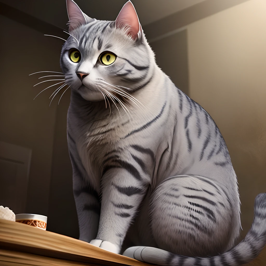 Grey cat as negan in the walking dead