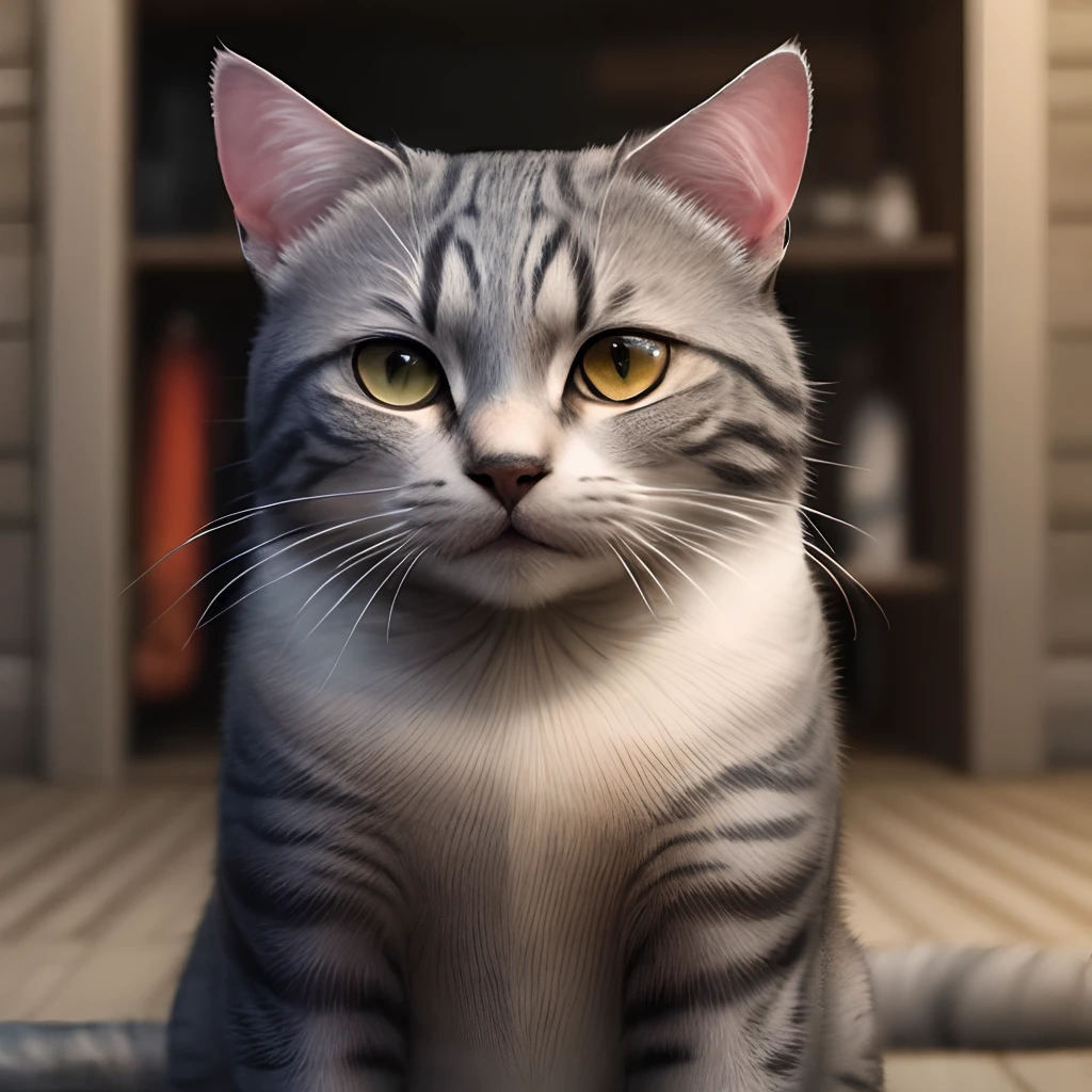Grey cat as negan in the walking dead