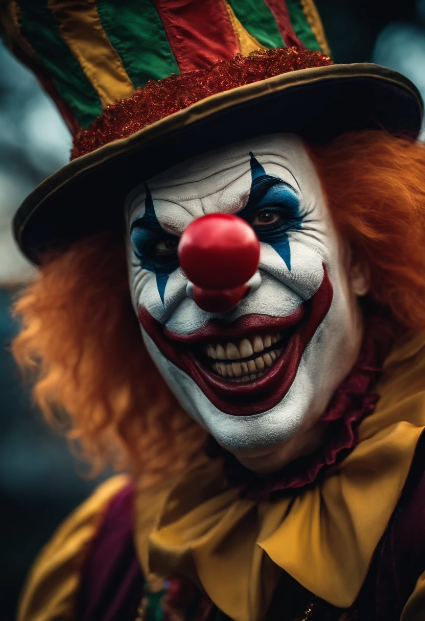 clown wearing a wild west cowboy hat