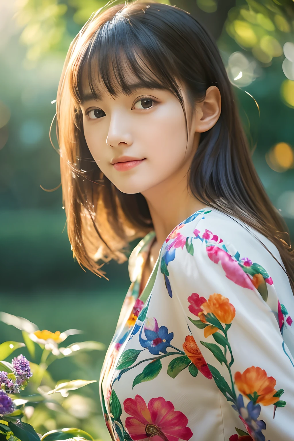 Here are the prompts based on the given theme:
"(Best Quality,4K,8K,hight resolution,masutepiece:1.2), Ultra-detailed, (Realistic,Photorealistic,Photorealsitic:1.37), Calm expression, Black hair, Have candy, Medium: Illustration, Peaceful gardens, Vibrant colors, Soft lighting, Detailed flora and fauna, Complex patterns of dresses, The innocent eyes of the girl, gentle wind, The tree々Sunlight coming in from between, playful shadows, Realistic shadows and highlights, Fine brushstrokes, Vibrant color palette, dreamy ambiance, peaceful ambiance, Elegant posture."