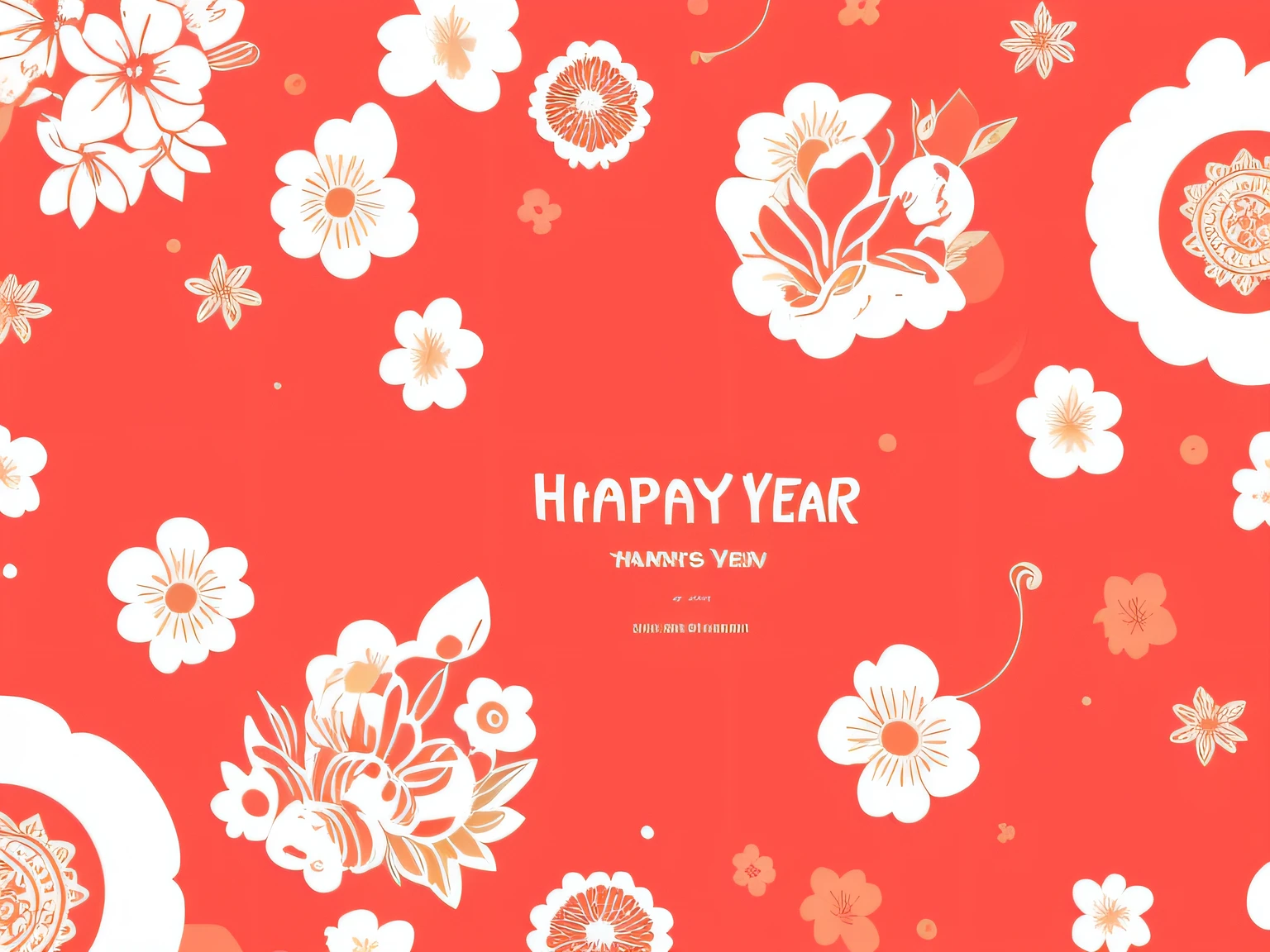 chinese new year wallpaper for instagram, in the style of charming character illustrations, light red and beige, lit kid, referential painting, cranberrycore, raw character, white background