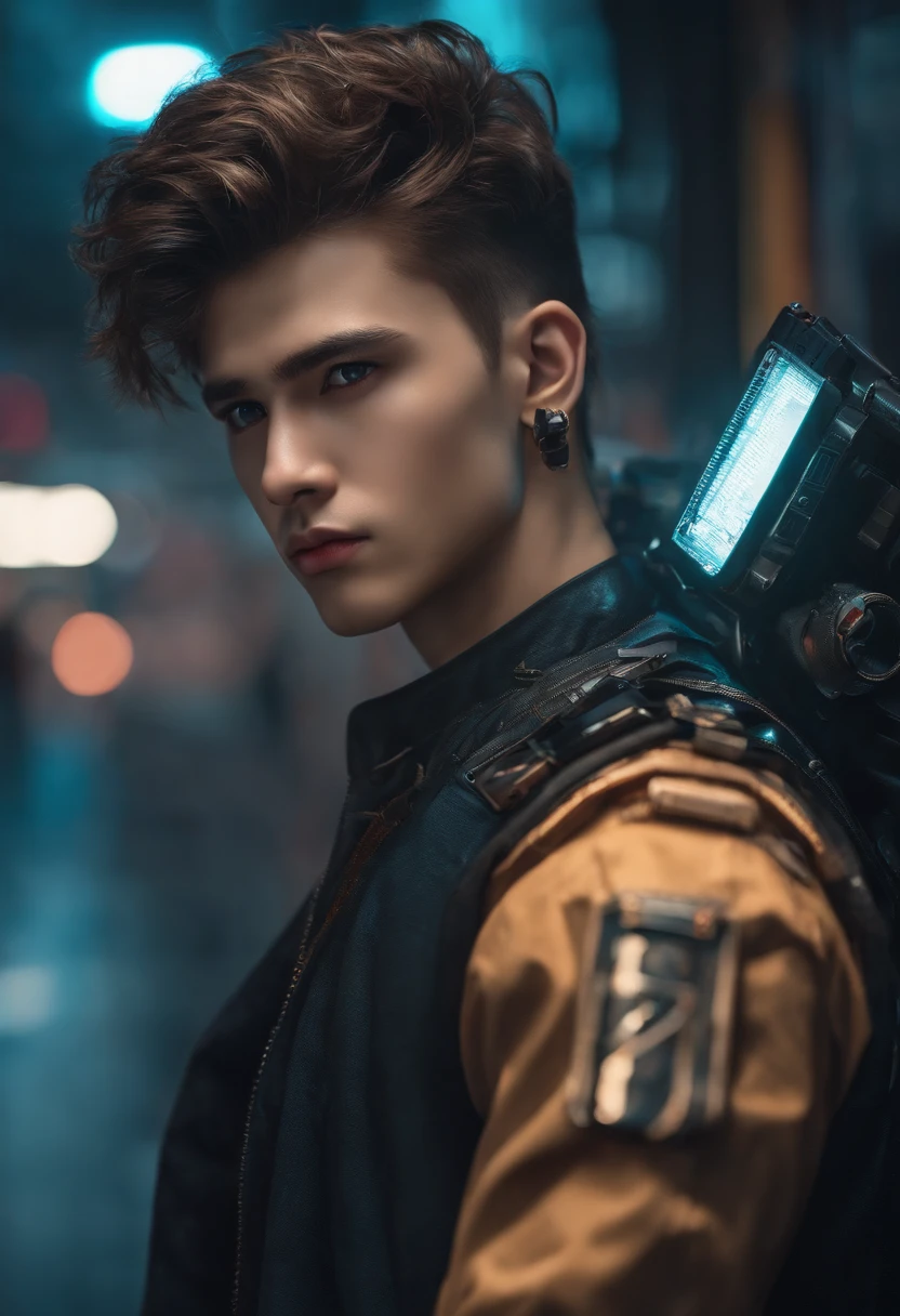 Chenge background cyberpunk handsome boy ultra realistic
INFO
