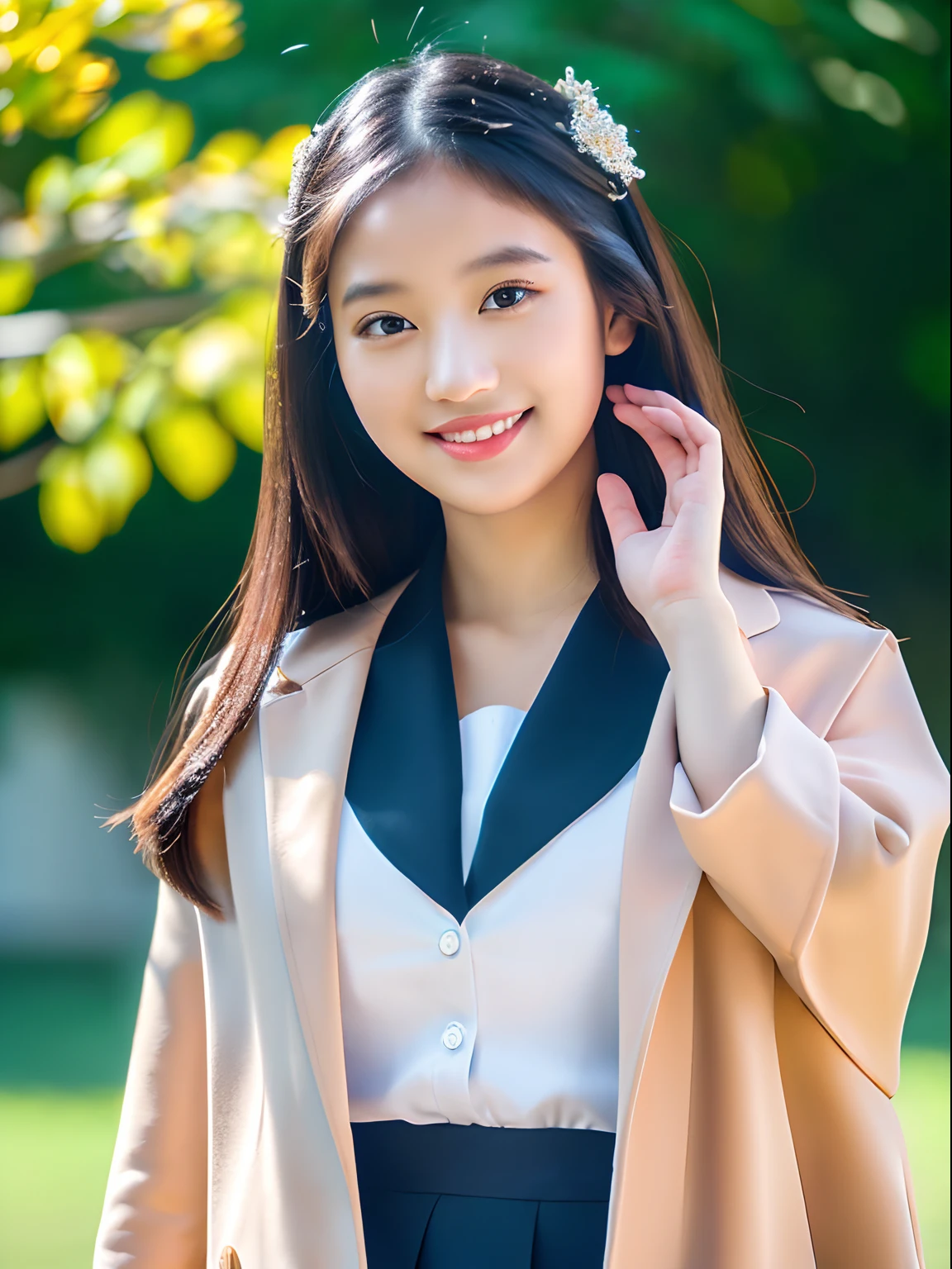 master piece,8K,(master piece,Photorealistic:1.5),(master piece,Ultra High Resolution:1.5),(master piece,Best Quality,ultra-detailliert:1.5),
Full body,Beautiful Girl,High ,lightsmile,