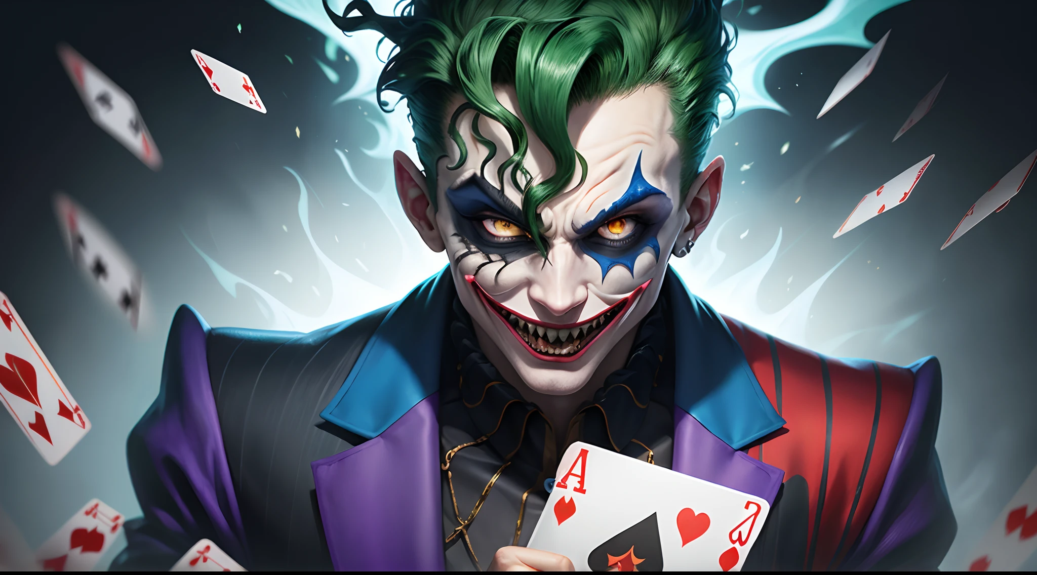 Coringa jogando cartas