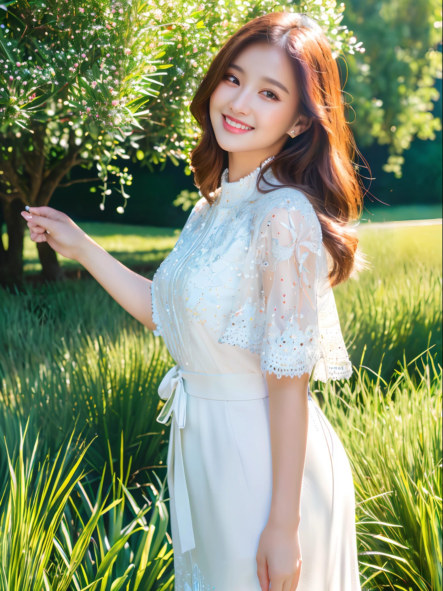 master piece,8K,(master piece,Photorealistic:1.5),(master piece,Ultra High Resolution:1.5),(master piece,Best Quality,ultra-detailliert:1.5),
Full body,Beautiful Girl,light smile,