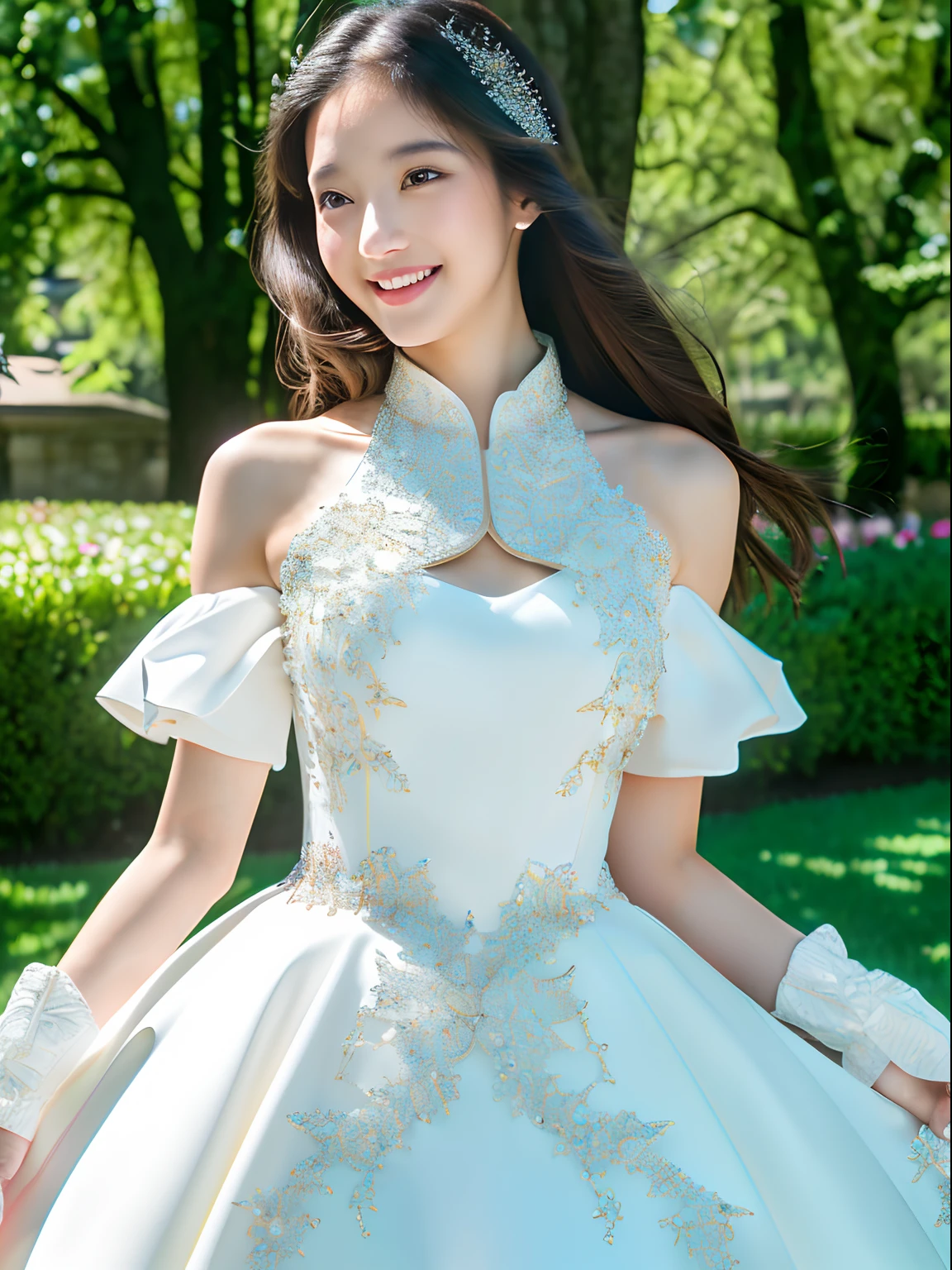 master piece,8K,(master piece,Photorealistic:1.5),(master piece,Ultra High Resolution:1.5),(master piece,Best Quality,ultra-detailliert:1.5),
Full body,Beautiful Girl,light smile,