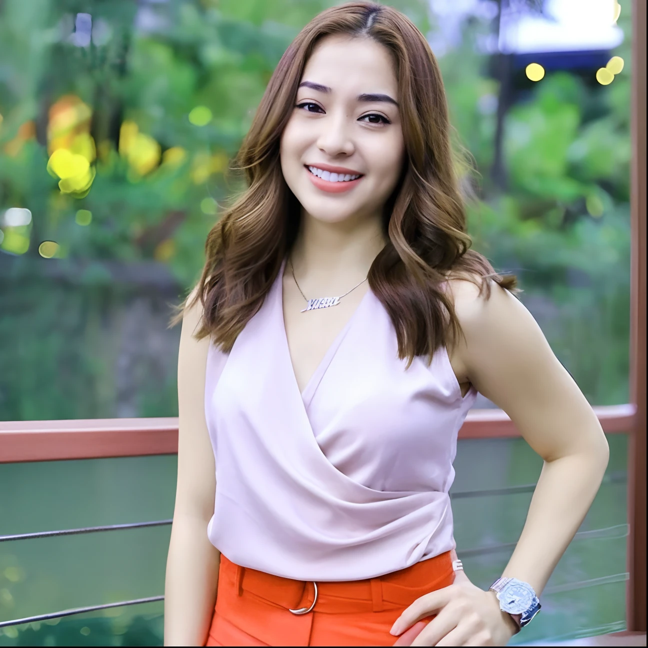 (8k, RAW photo, best quality, mastery:1.3), (realistic, photo-realistic:1.37), (looking viewer:1.331), posing Seductively, Sitting, living room, soft light, 1girl, beautiful thighs, extremely beautiful face , small slim body, small flat breast, brunette hair, long hair, smile, pink crop top, short skirt