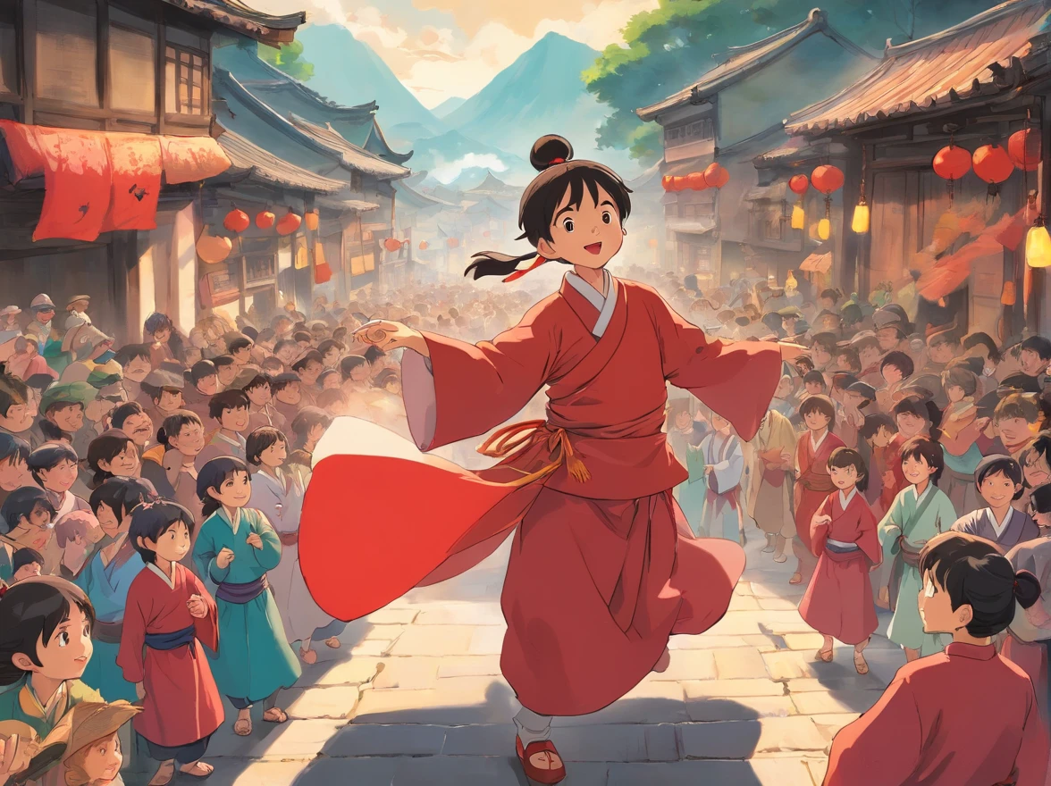 The celebration of the third day of March of the Zhuang people continues,People sing and dance,Celebrate this special day together。And the brave and fearless boy in red Zhuang costume,Stand in the middle of the crowd,His name is engraved in the hearts of the Zhuang villagers,Become a role model for the new generation of Zhuang people。