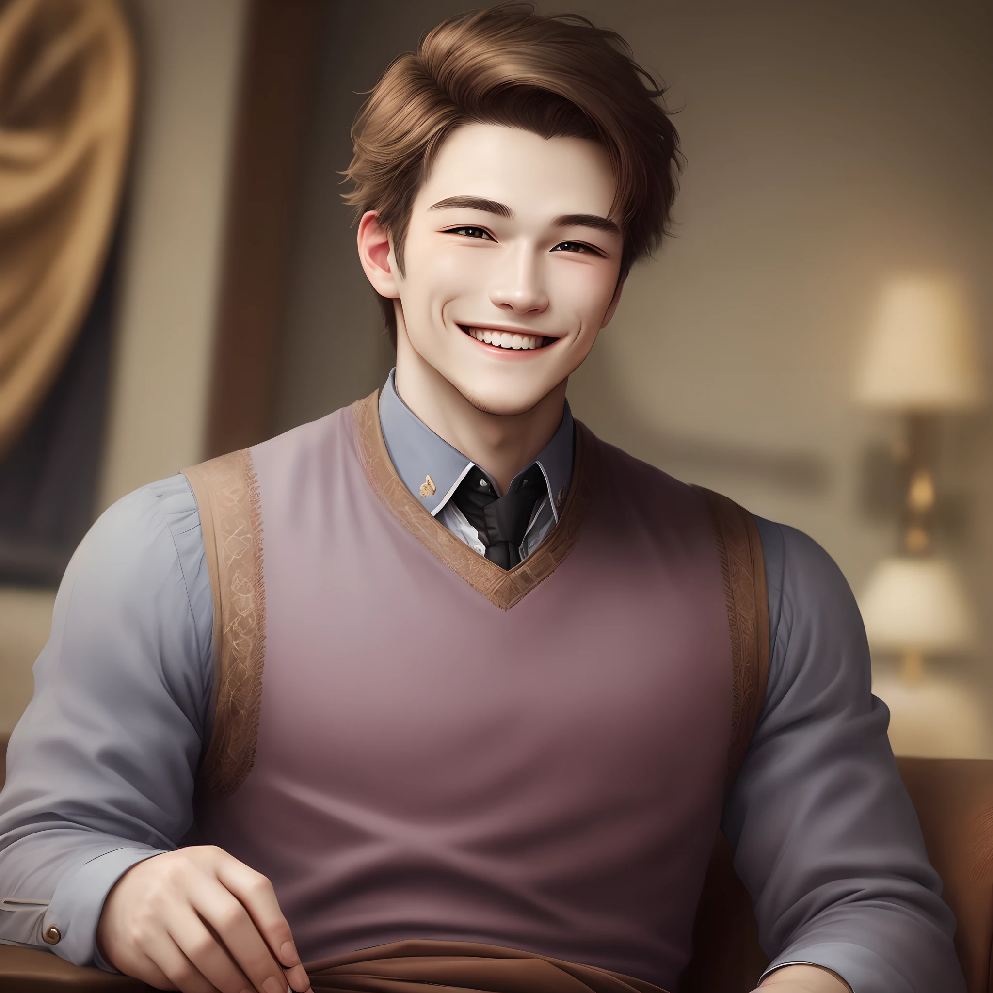 A man smiled contemptuously