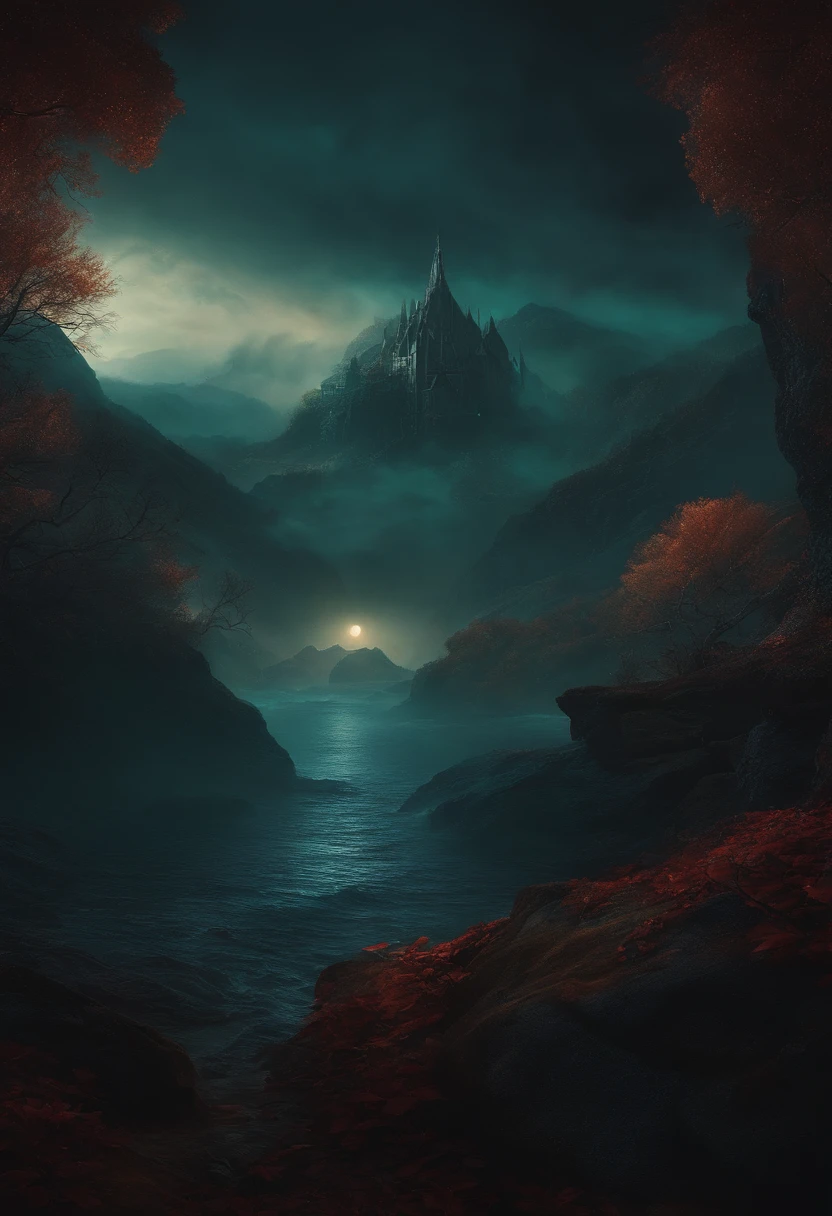 Dark, lovecraftian, foreboding, awe inspiring, madness, background, wallpaper