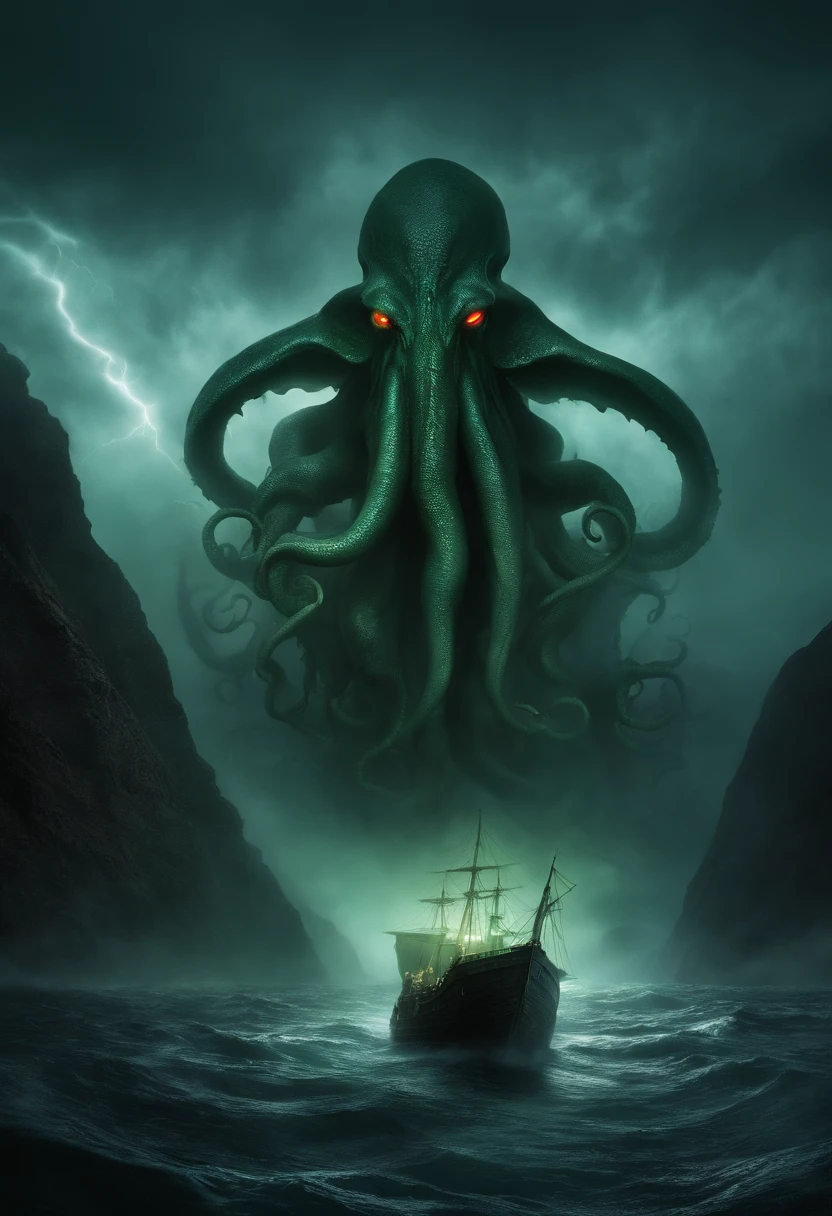 kraken floating in the ocean sky, clouds, (kraken, lovecraftian horror, tentacles:1.3), ocean, wet, creepy,
grimoire_noir, <lora:grimoire_noir:1>