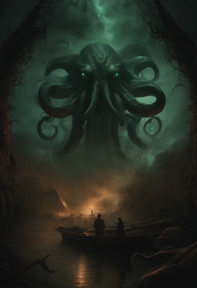 Lovecraftian, dark, horror, madness, foreboding, awe inspiring, wallpaper
