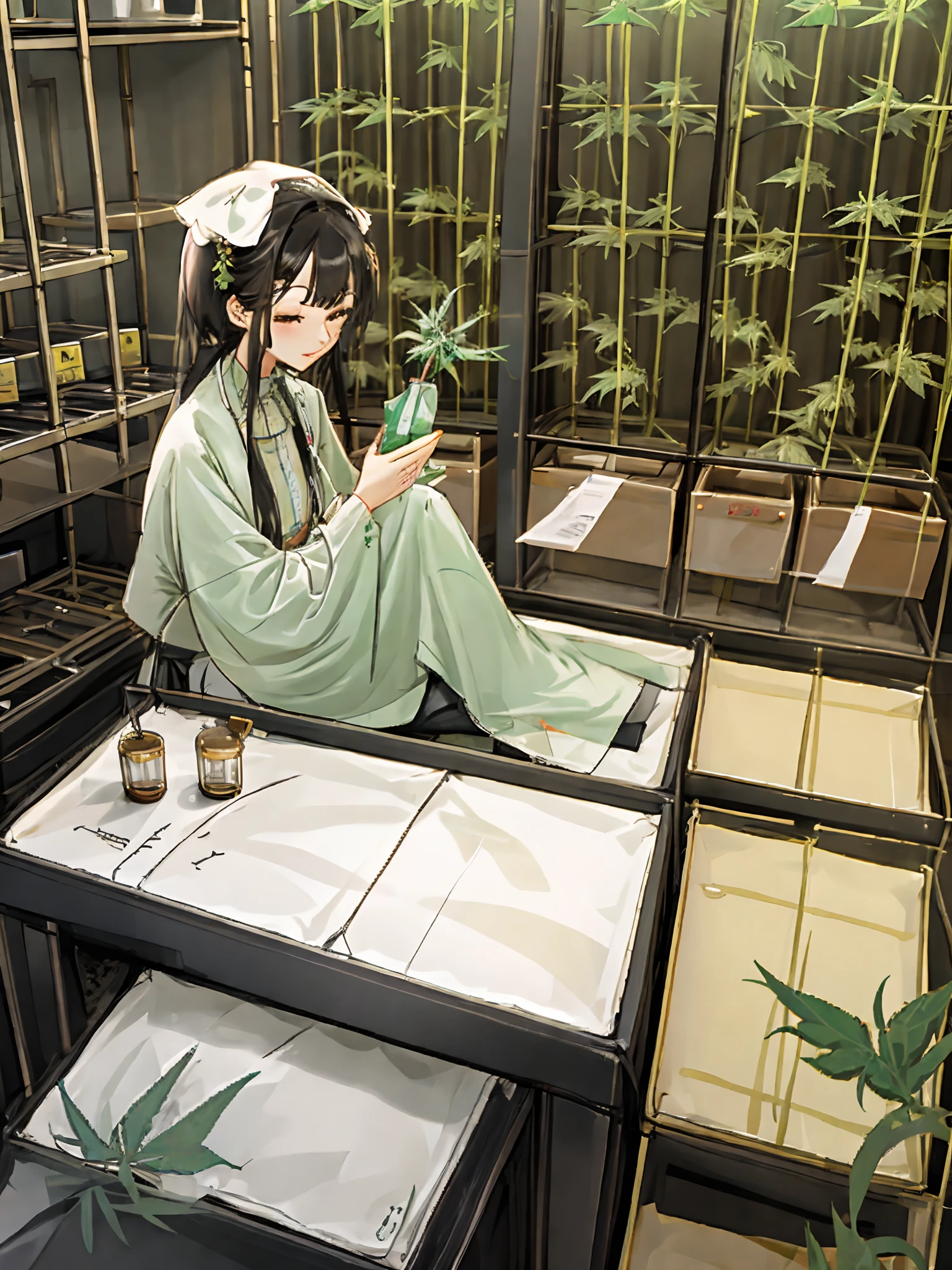 Cannabis dans un laboratoire