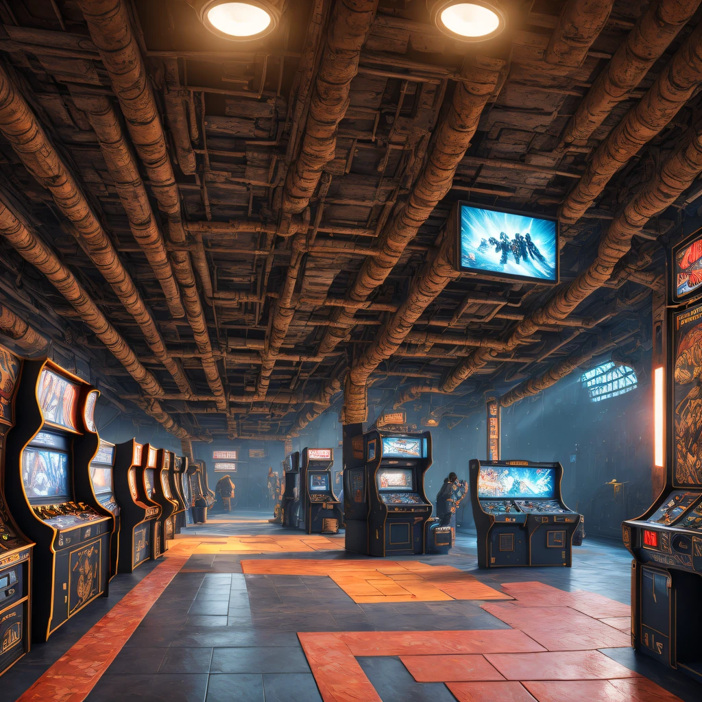 Esports arcades, by filip hodas, unreal engine rendered, a 3D render, neogeo，Iron fist assembly，97 Empire Boxing Matches，16K smooth (Masterpiece, Top quality, Best quality, offcial art, Beauty and aesthetics: 1.2), Very detailed, Colorful, Most detailed, branches, A high resolution， the detail， RAW photogr， Sharp Re， Nikon D850 Film Stock Photo by Jefferies Lee 4 Kodak Portra 400 Camera F1.6 shots, Rich colors, ultra-realistic vivid textures, Dramatic lighting, Unreal Engine Art Station Trend, cinestir 800，Flowing black hair,（（（Red White））），Front view，Pure transparency，Wear boxing gloves，Ice is permeable to gas，Film light and shadow，Panorama ultra-wide angle，extremely happy，The texture of the real person is delicate，Strong visual impact，Hyper-detailing，，crystal-clear，Good interpersonal skills（（（Arcade）））（（Joystick fighting））