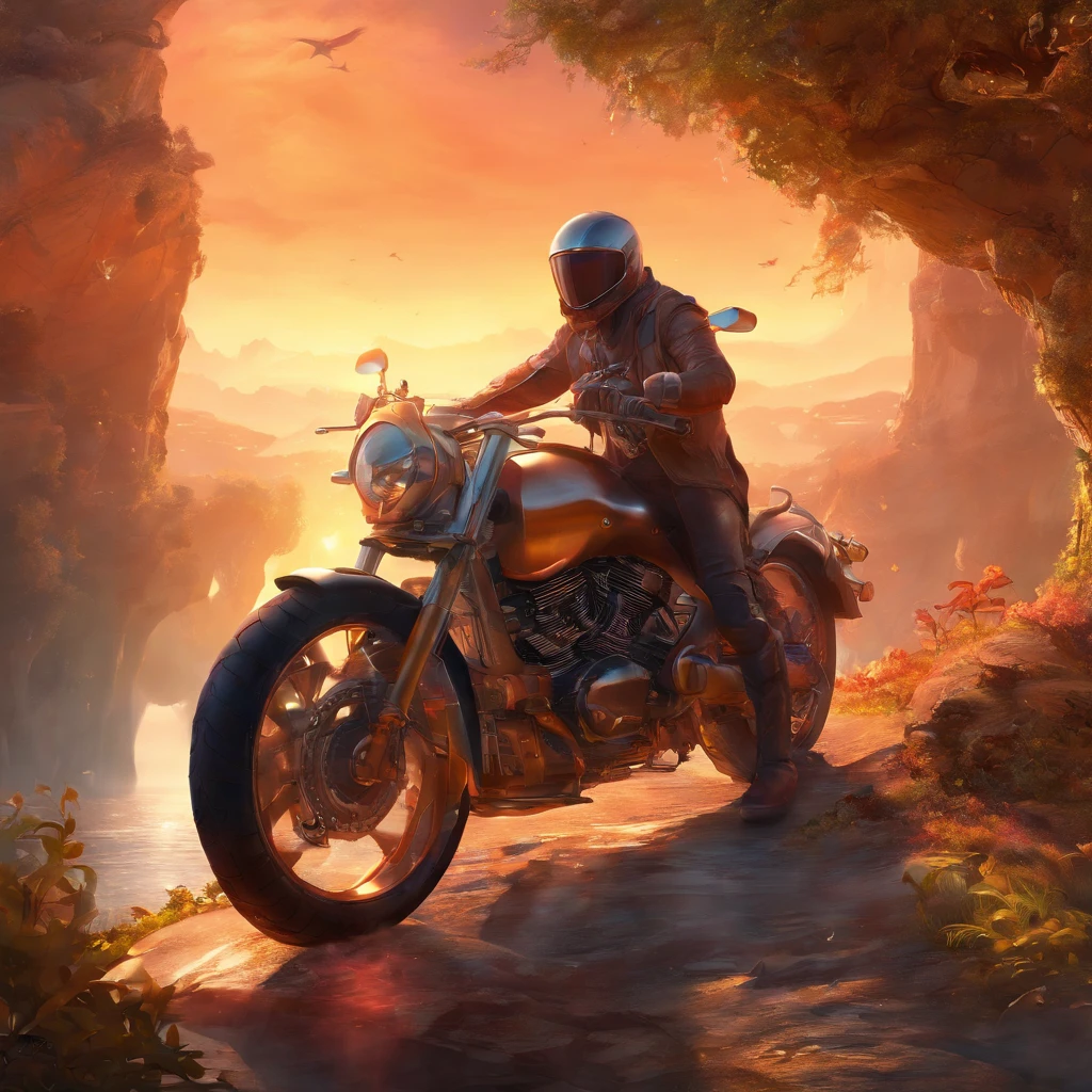 a motocicleta, ray tracing, UHD, Premiado