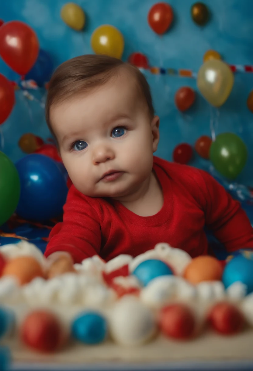 Birthday of a one--old , Blue Balls