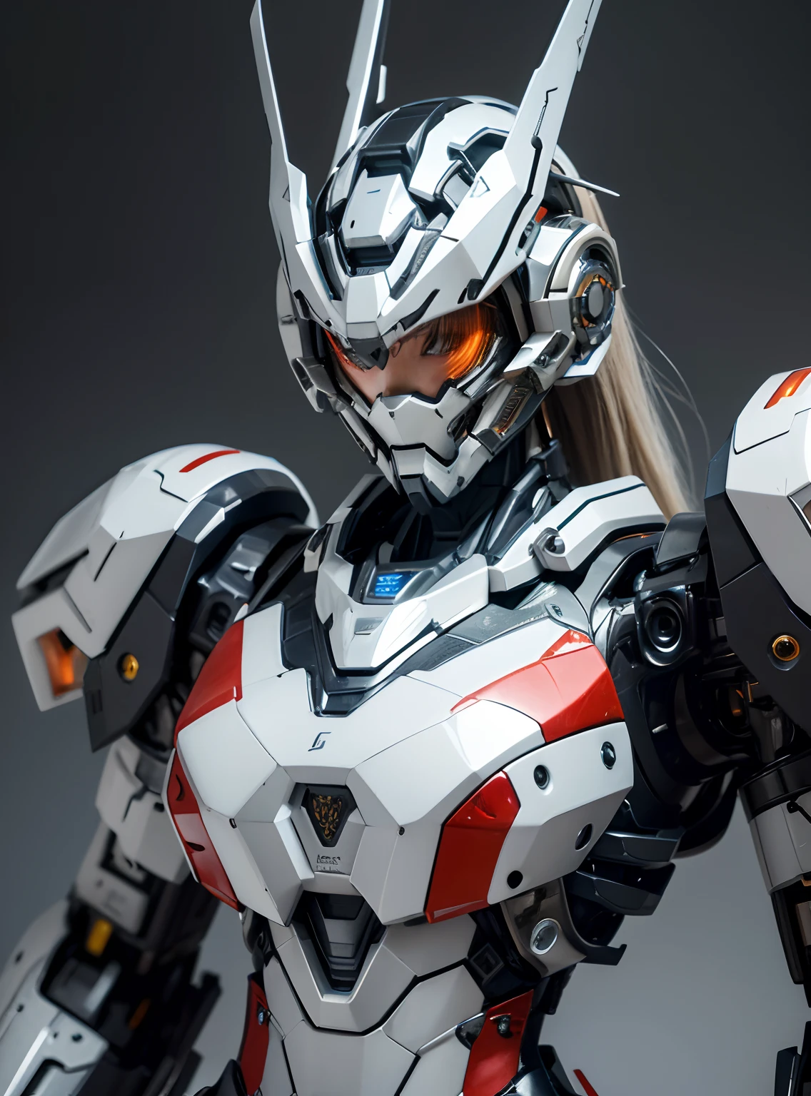 Textured skin, Super Detail, high details, High quality, Best Quality, hight resolution, 1080p, hard disk, Beautiful,(War Machine),(head gear),beautiful cyborg woman,Mecha Cyborg Girl,Battle Mode,Girl with a Mecha Body,She wears a futuristic war machine weapon mech,Fulll body Shot