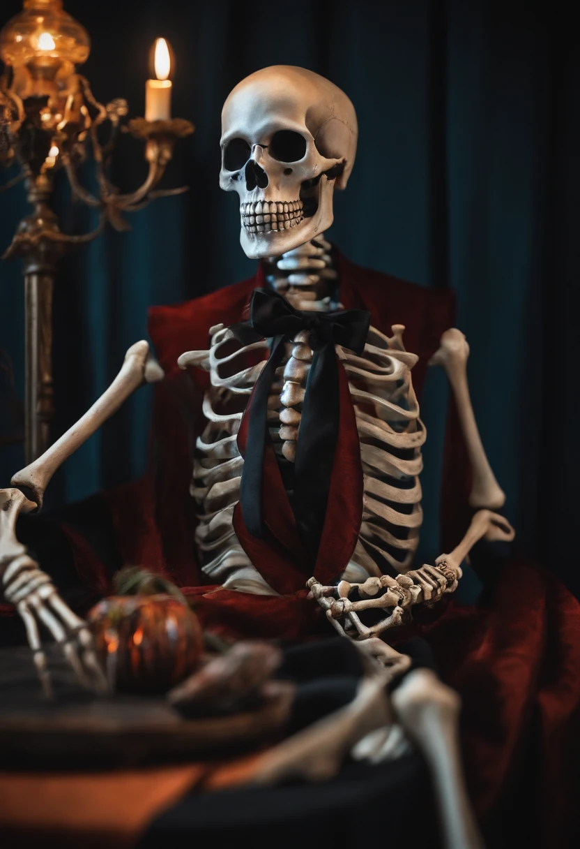 Sexy Skelleton man, dark halloween,