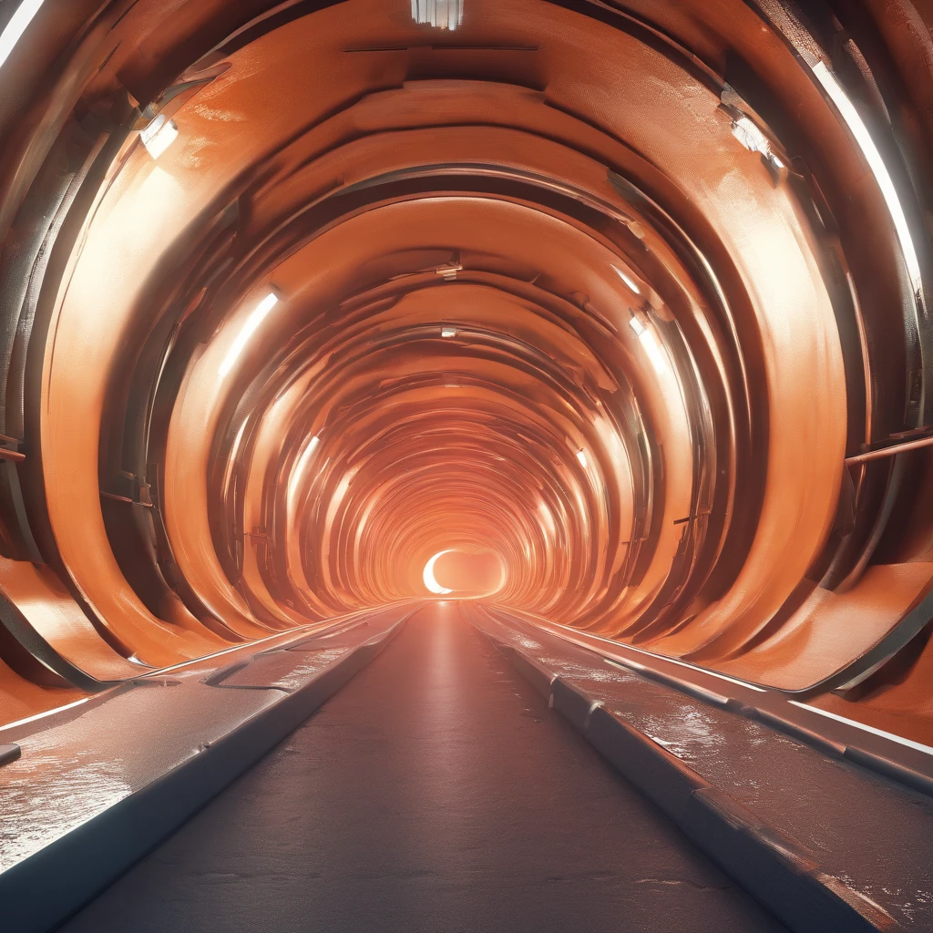 Independent tunnel,only one,with a simple background,Front view,shot from a far distance,No clutter