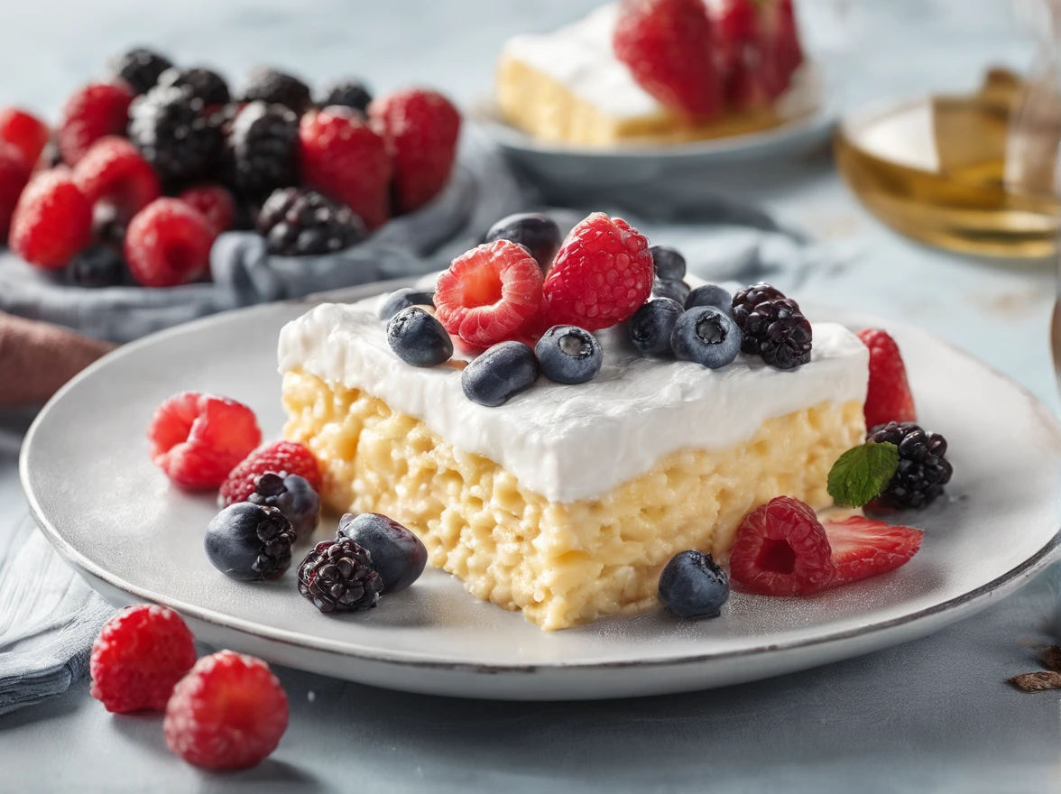 Cottage cheese casserole with condensed milk Casserole,Condensed milk on top,berries on top, hyper realisitc,Professional photo, 4k, hight resolution,Appetizing, hyper-detailing,Focus on the dish,food style, From the restaurant, 24MP, higly detailed