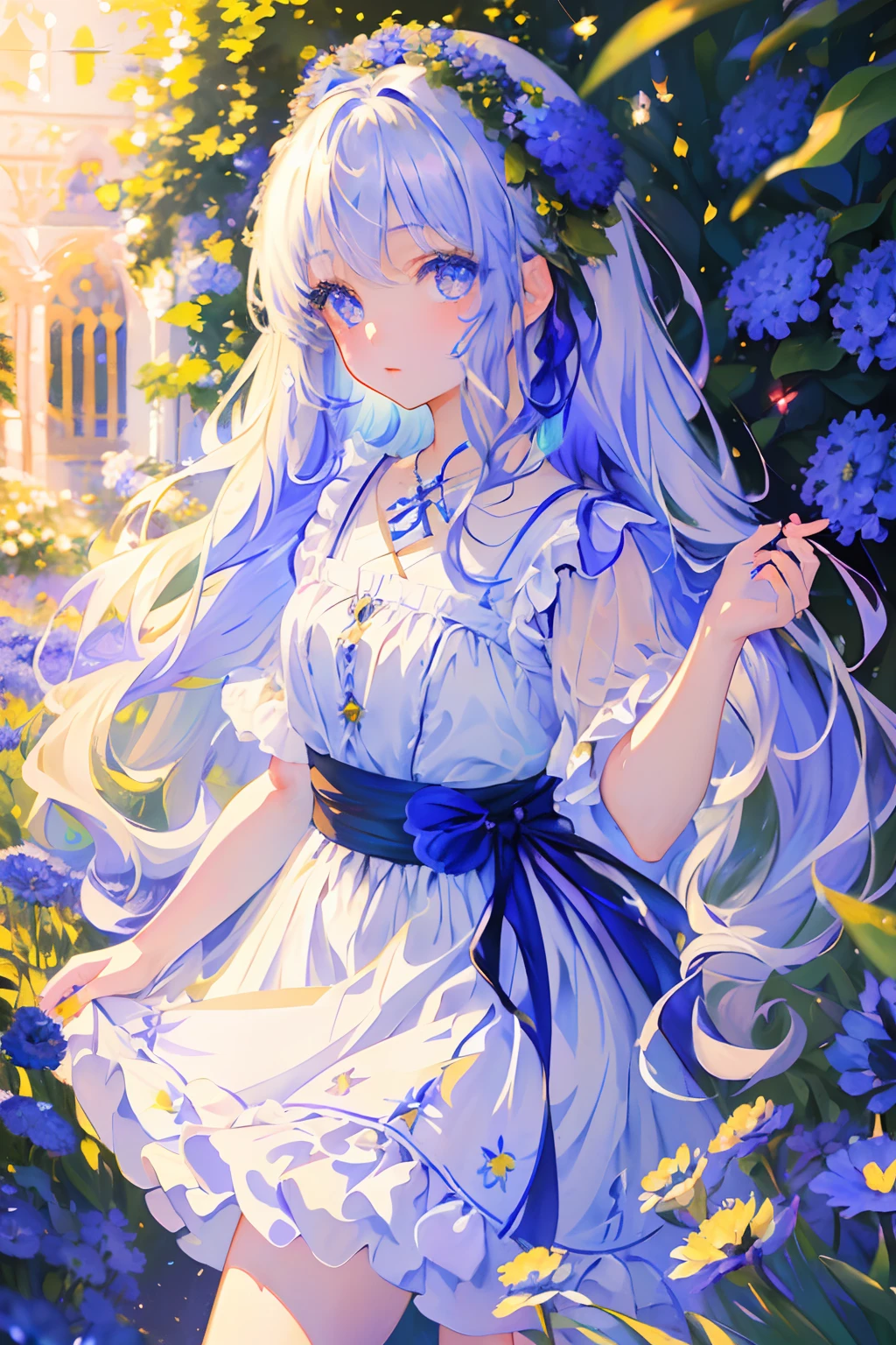 Cornflower art, dreamy (petite and beautiful detail-eyed girl. The depth of field in the photos was perfect and the lens flare added a nice touch. girl