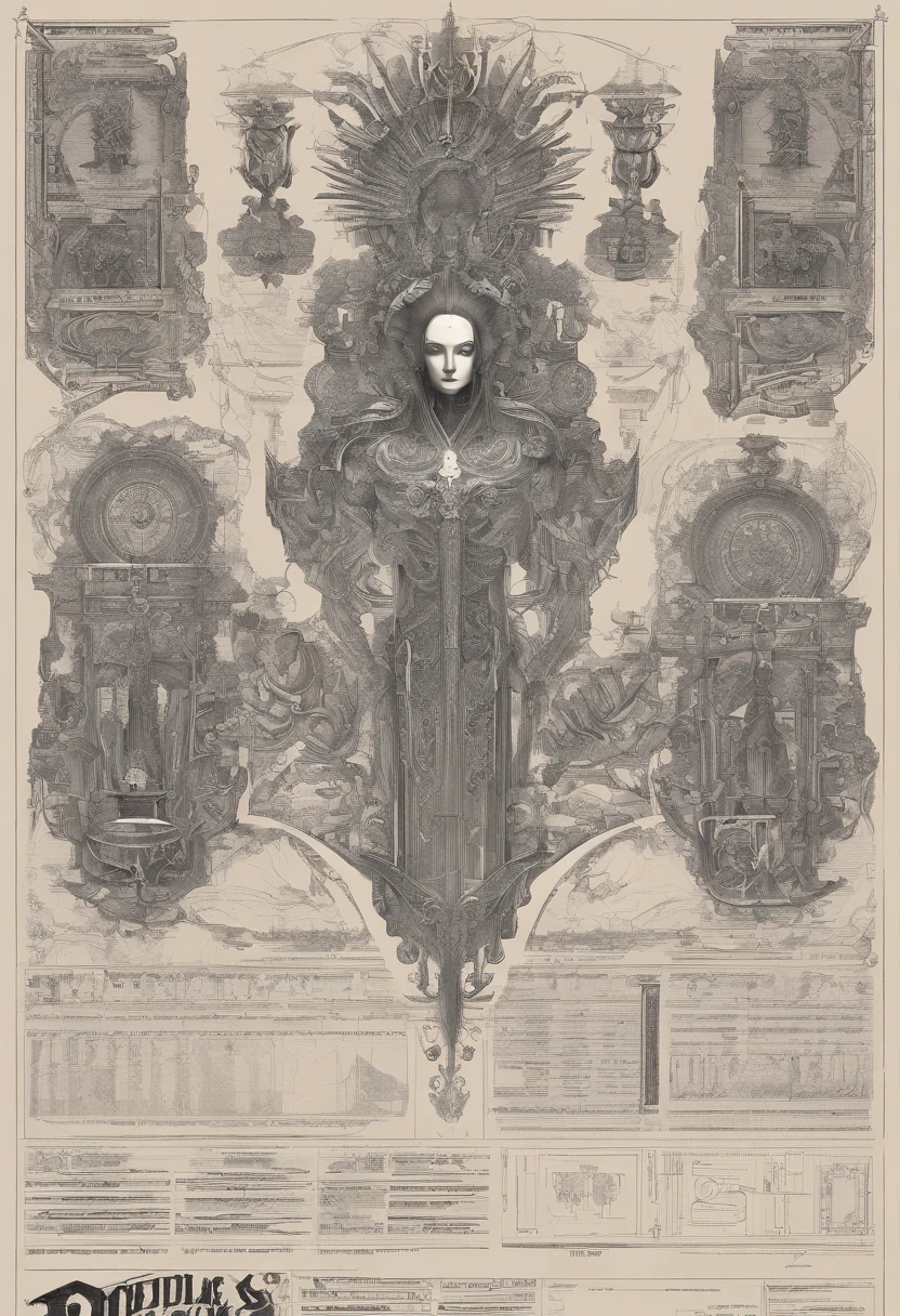 Character Sheet, Ultra-detailed complex 3D rendering, Maximalist Beautiful Soft Light Studio, Rim lighting, vibrant detail, Ren Hao, Hyper-realistic, mano, face muscles, electric wires, microchips, elegan, beatiful backgrounds, octans, h.r. Giger style, Tote, Diabolical