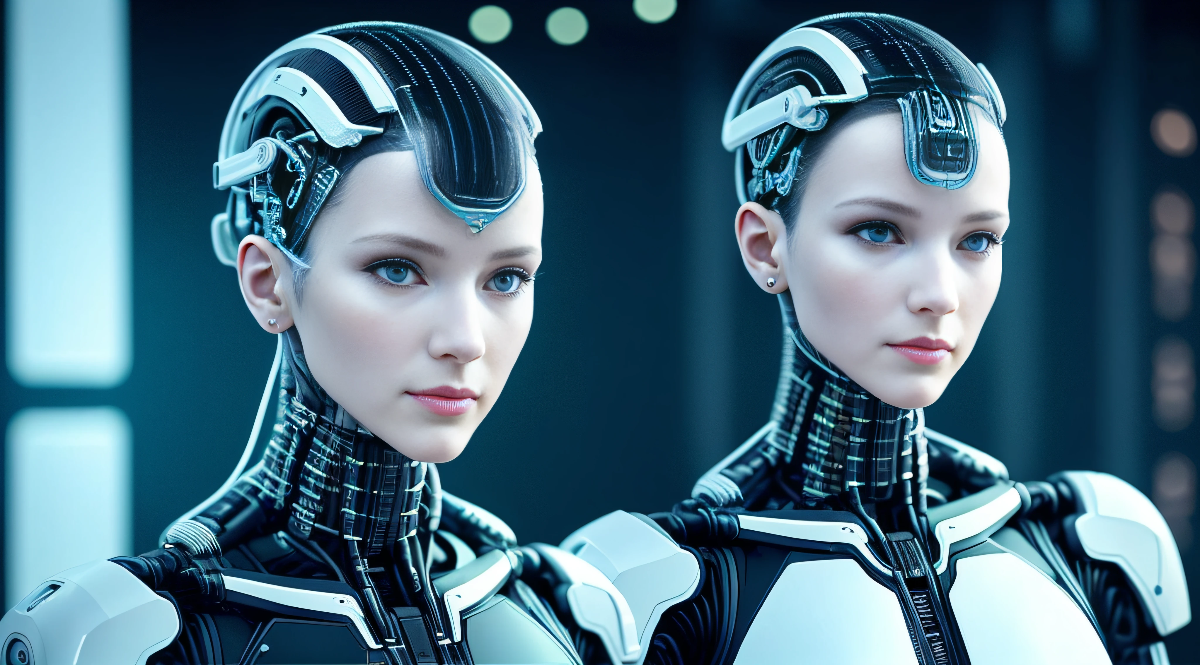Electronic Systems On-Head Humanoids |Cyborg Woman| With a detailed brain that you can see| With a delicate heart that can be seen| Muscle Detail Wire | Realistic Skin| Biopunk| Cybernetics | Cyberpunk | Canon M50| 100mm| Sharp Focus | Gently| Hyperrealism | Very detailed| Intricate Details | Vascular Expression | Telegraph |